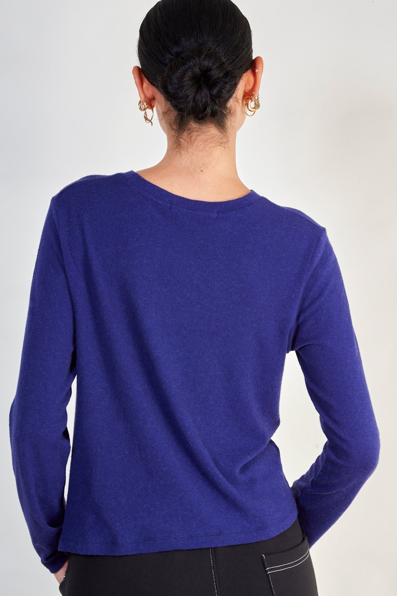 Cobalt blue long sleeved tee_3