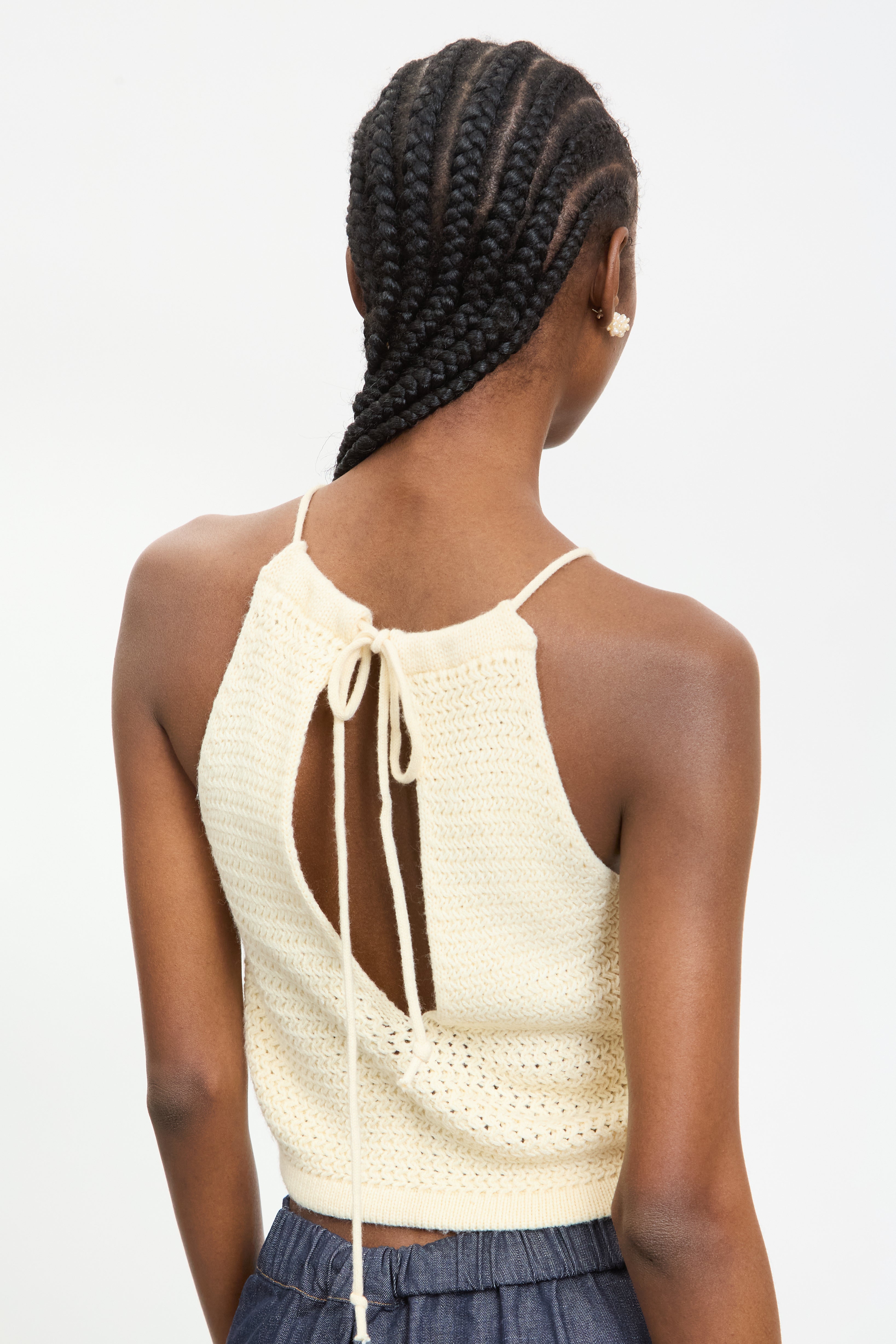 Cream crochet halter top_2