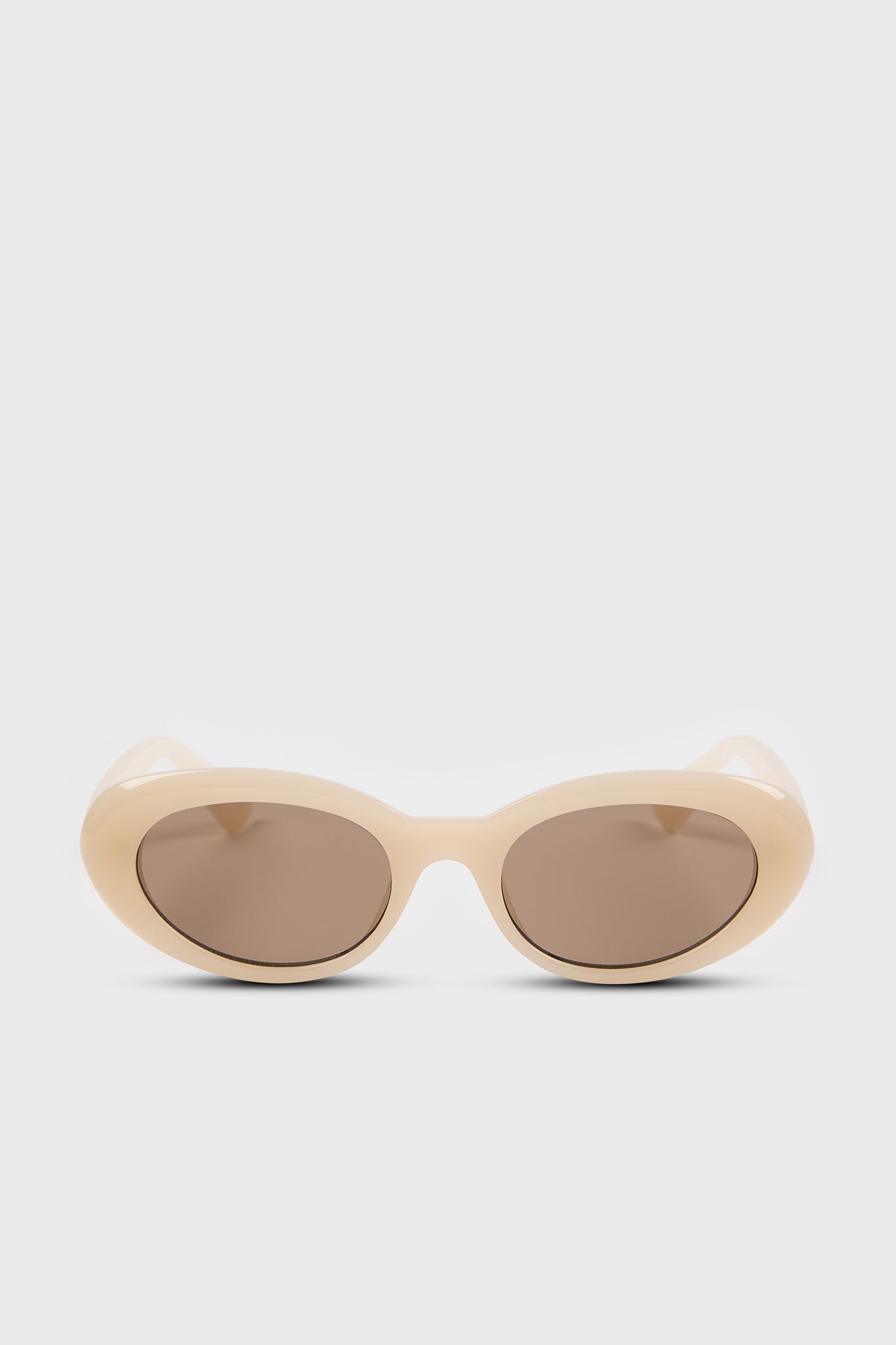 Cream rounded cat eye sunglasses_1