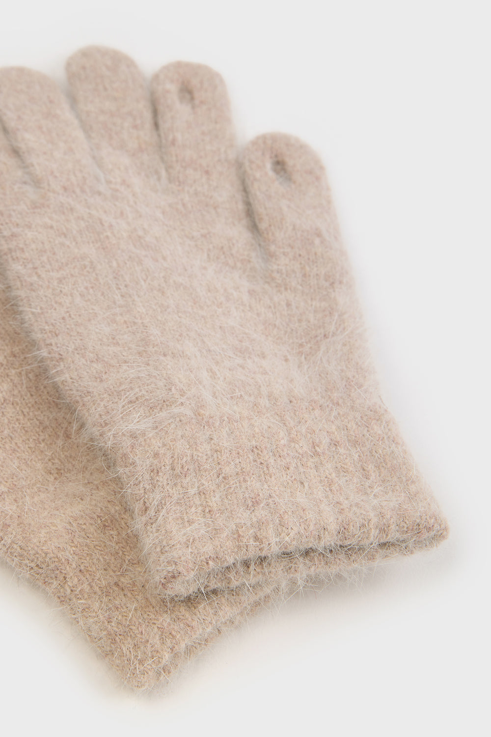 Dark beige angora wool blend gloves_5