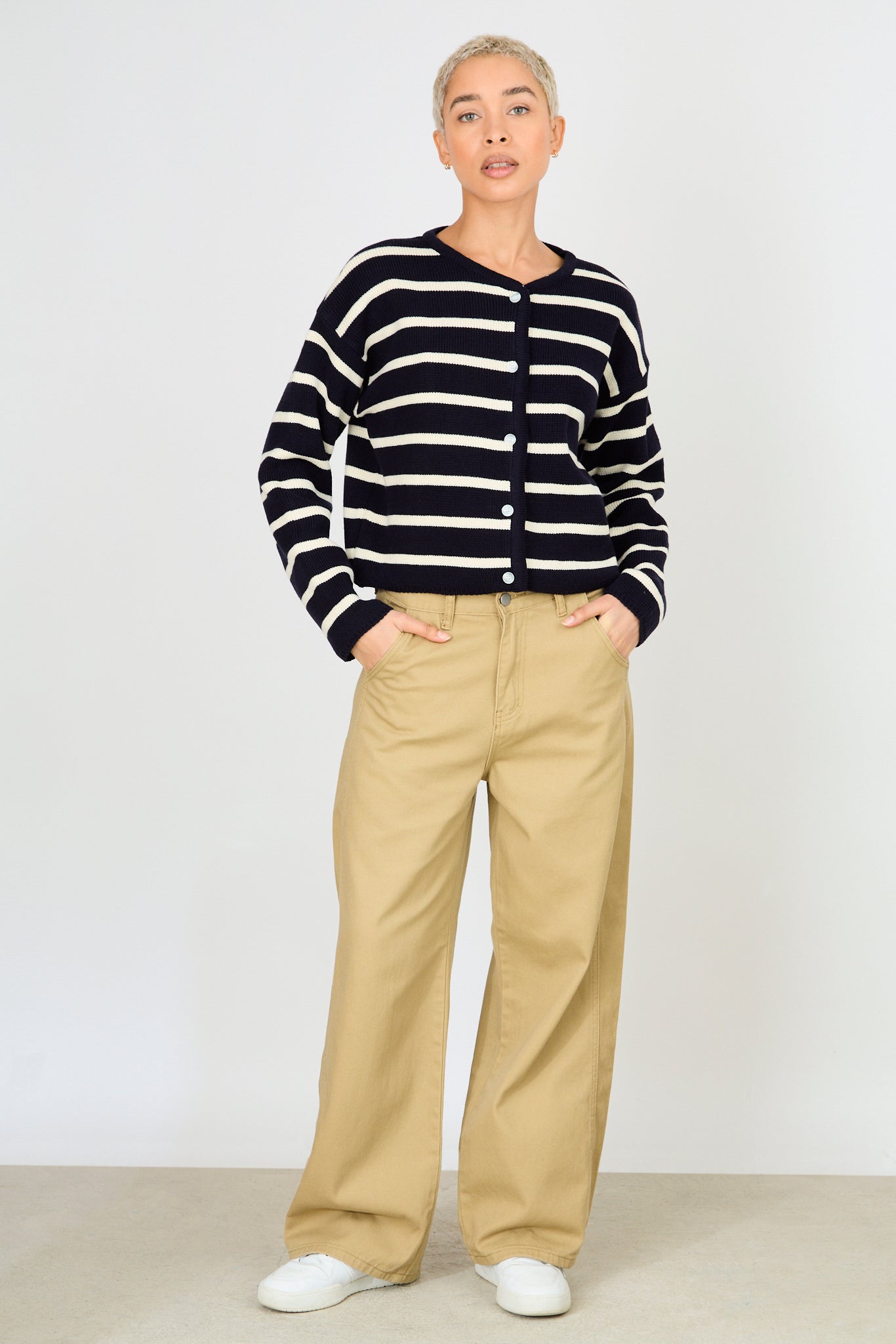 Dark beige super wide leg jeans_4