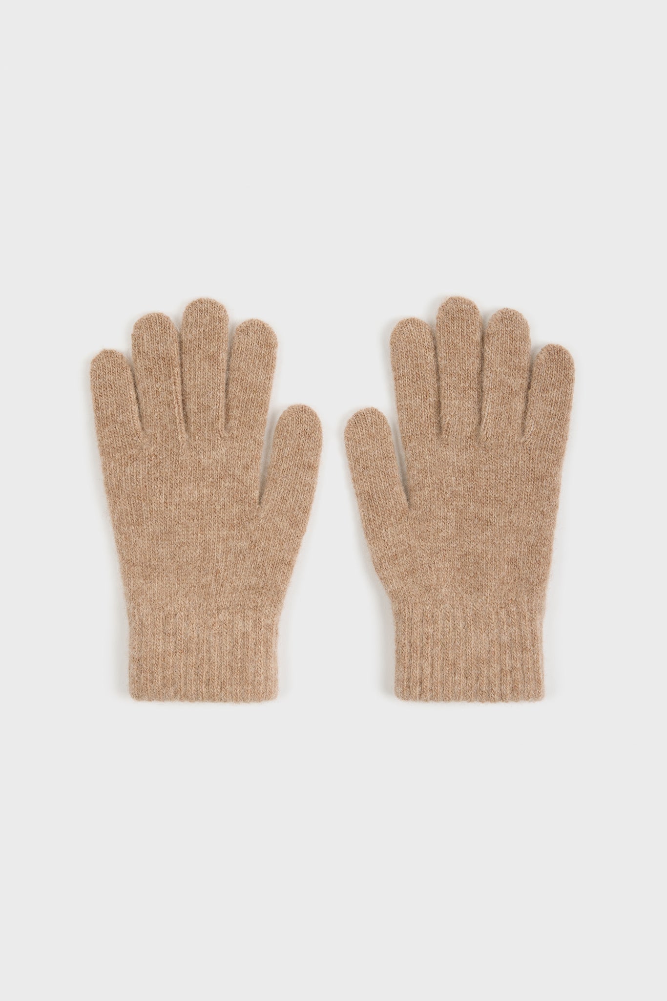 Dark beige wool blend gloves_2