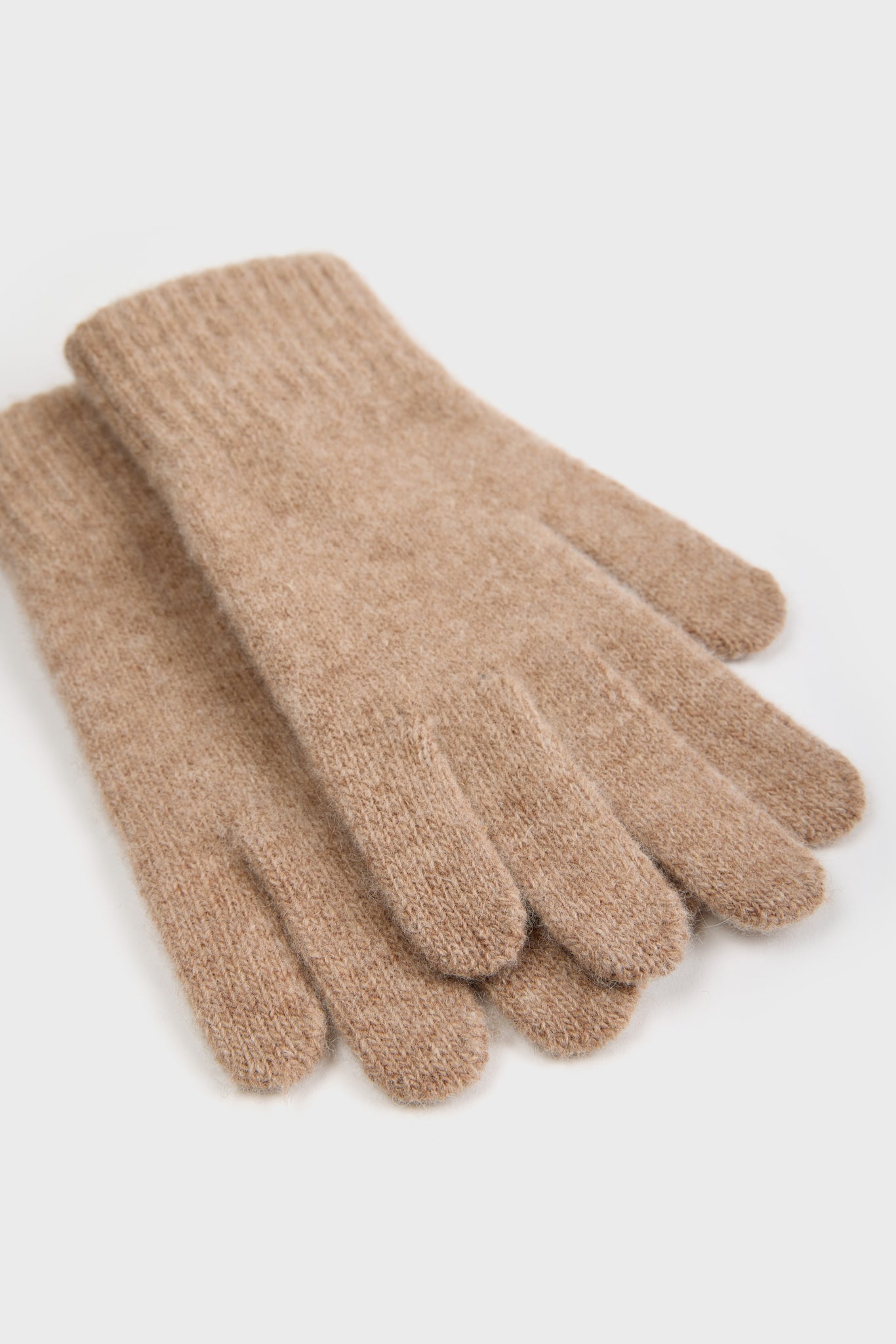 Dark beige wool blend gloves_4