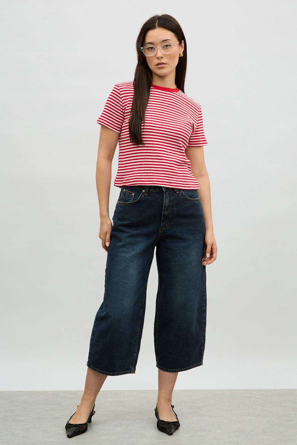 Dark blue denim culottes_4