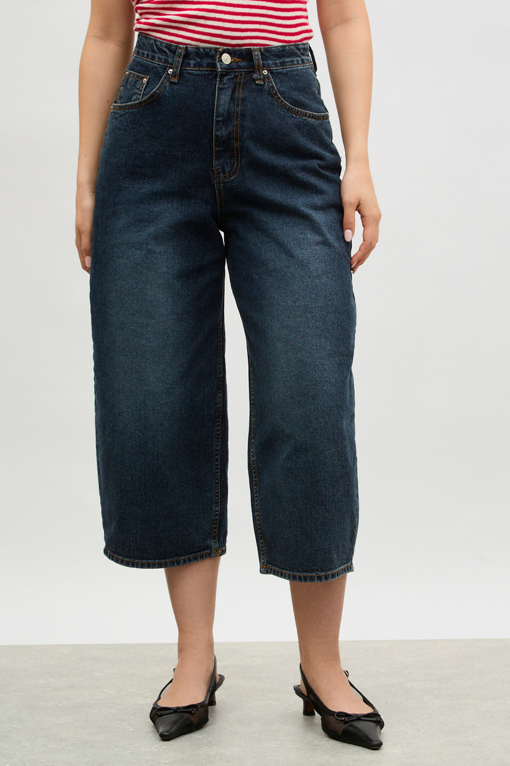 Dark blue denim culottes_1