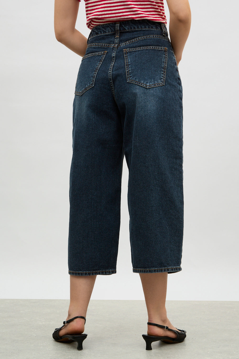 Dark blue denim culottes_2