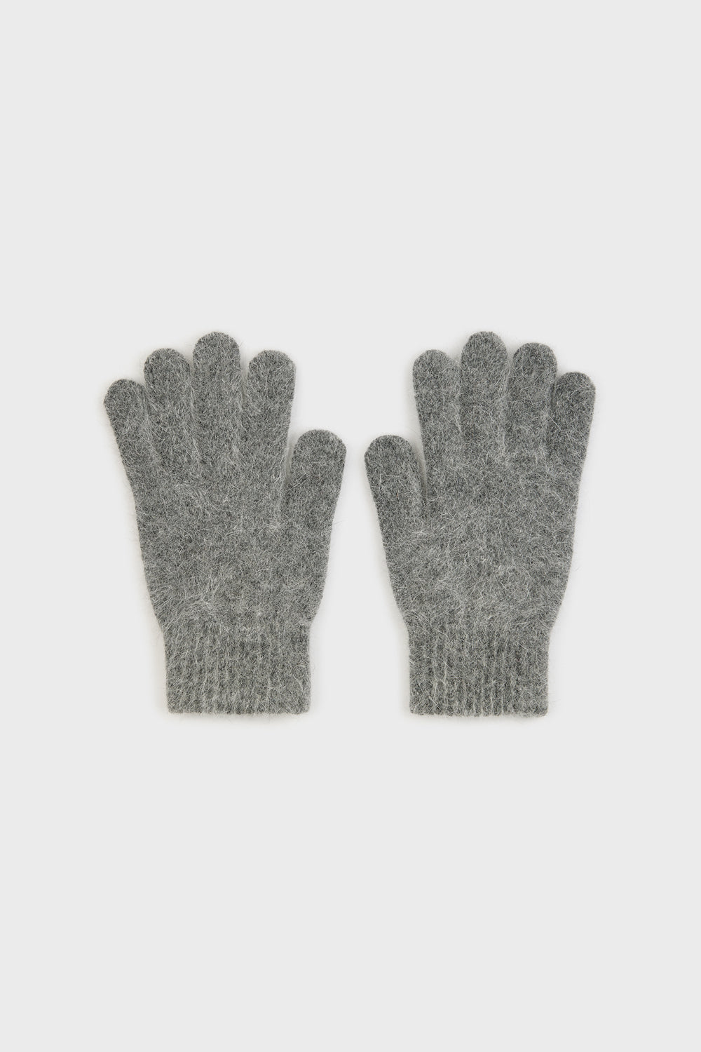 Dark grey angora wool blend gloves_2
