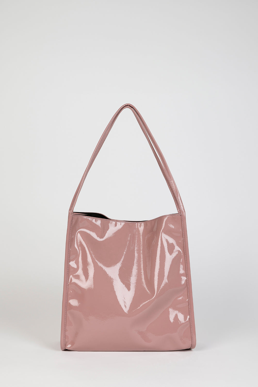 Dusty Purple high shine PVC tote bag_1
