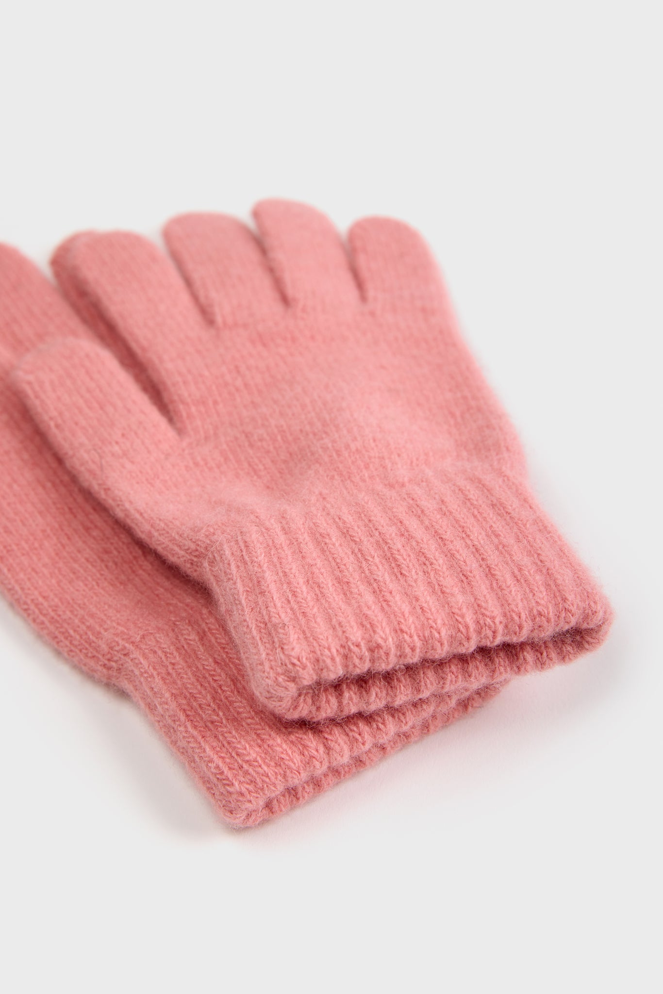 Dusty pink wool blend gloves_3