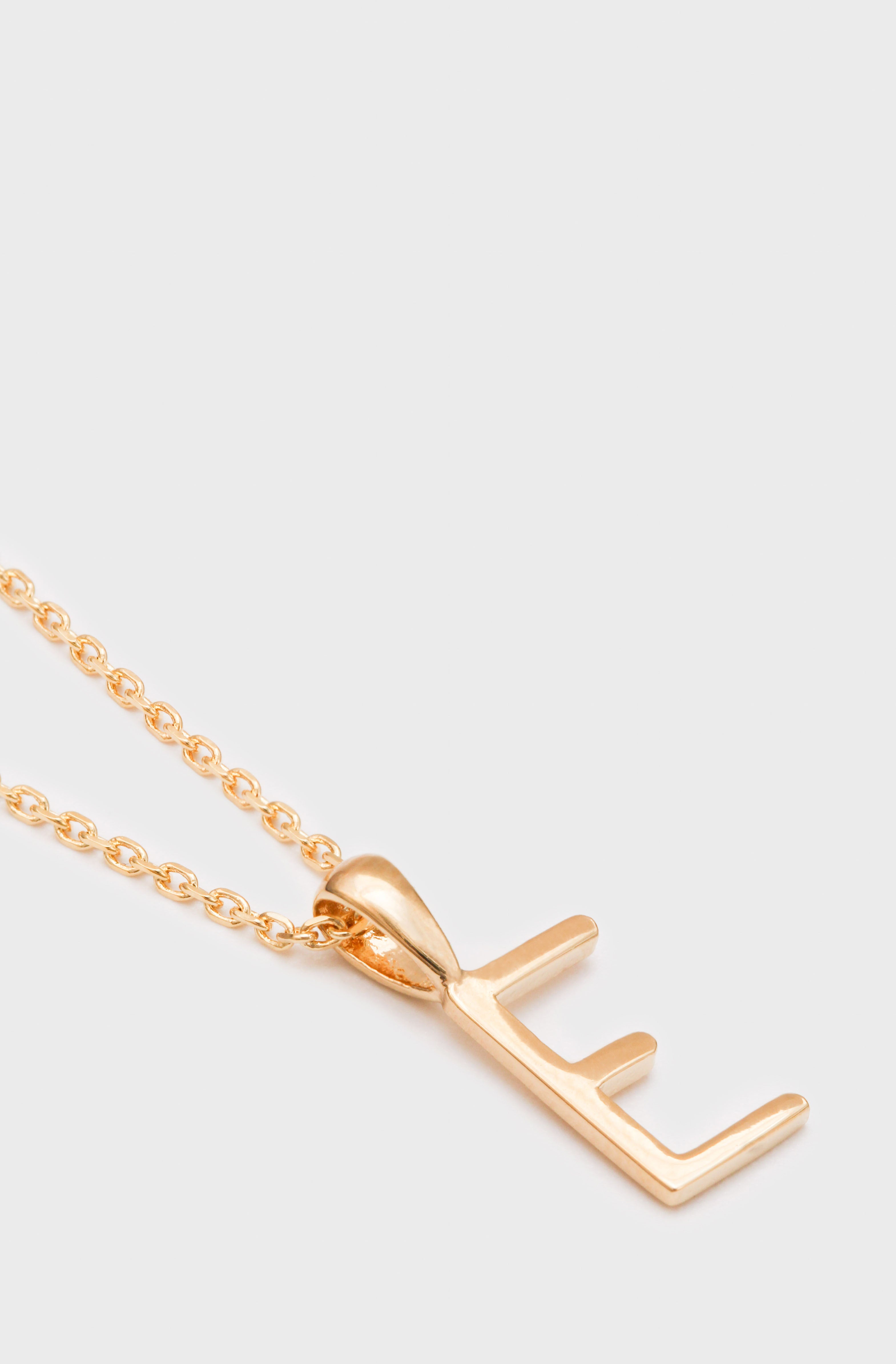 Charm necklace - Gold name initial letter 'E'_2