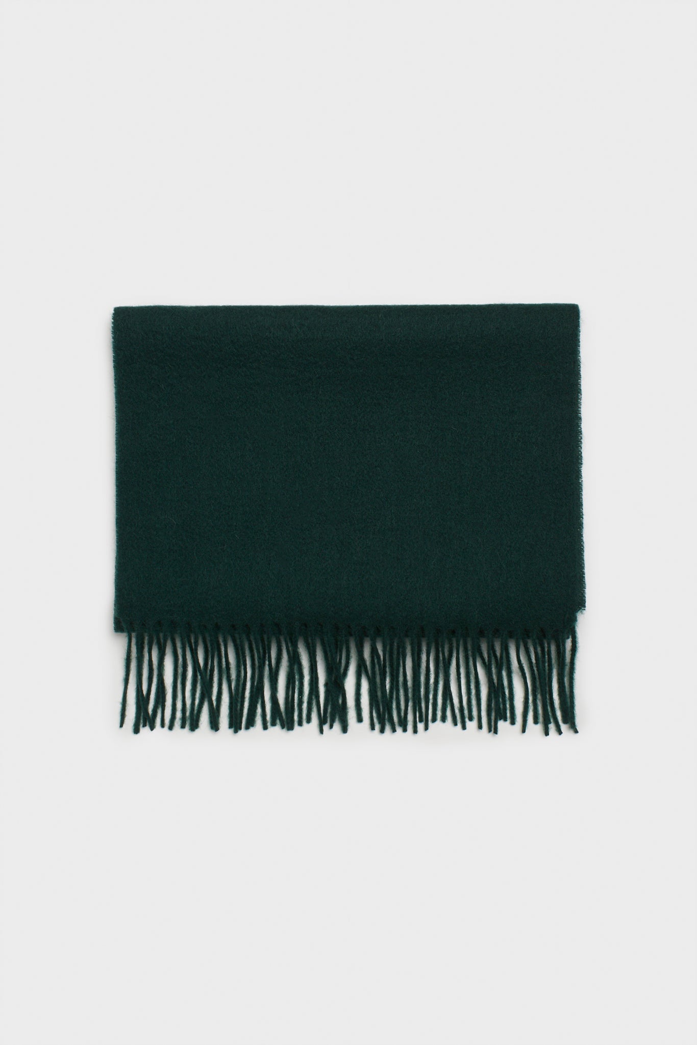Forest green pure wool classic scarf_1