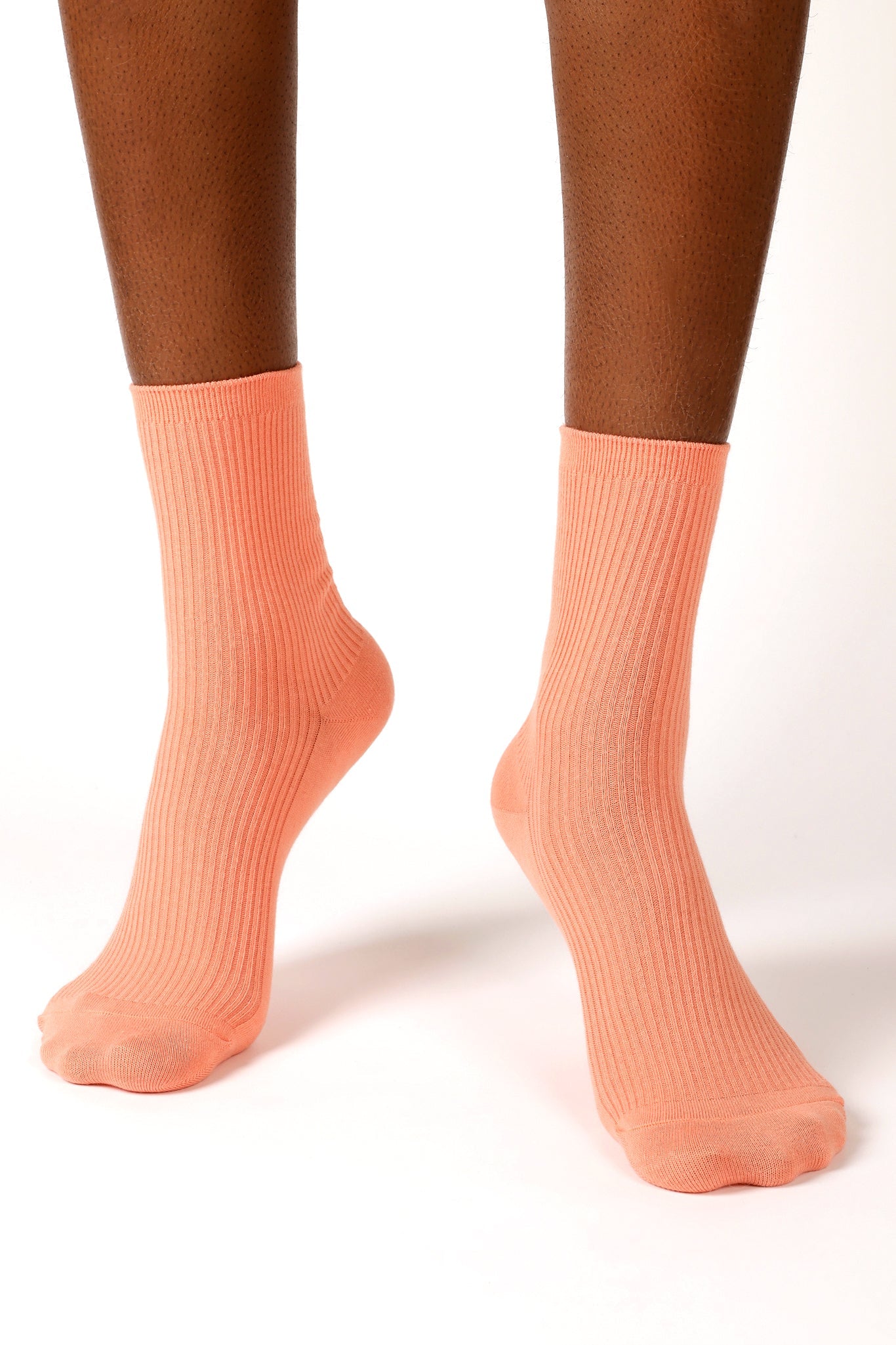 Coral classic ribbed socks_2