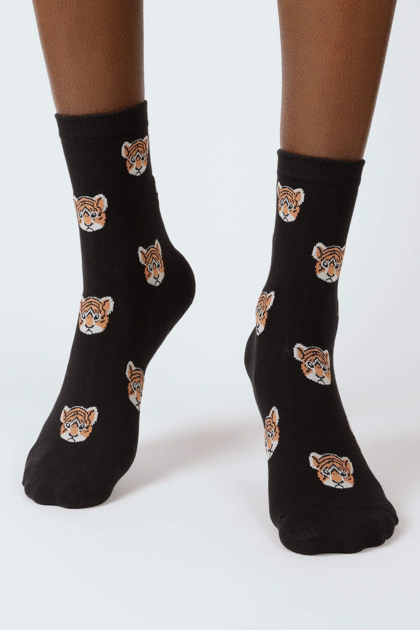 Black 'Zodiac Tiger' socks_2