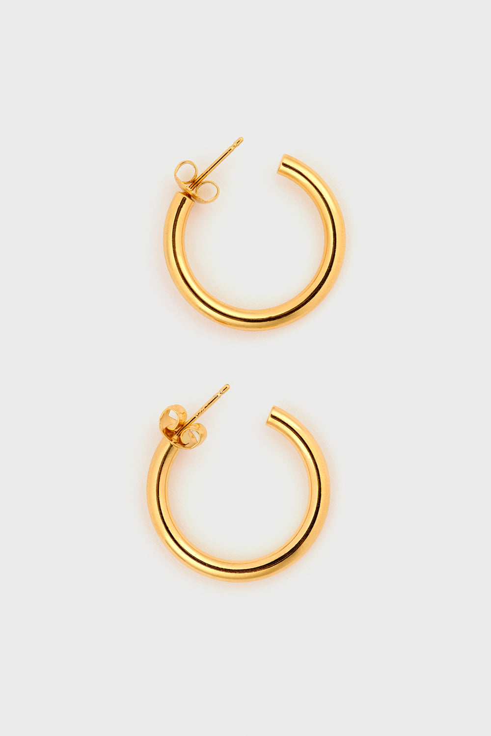 Gold 25mm thick perfect circle hoops_3