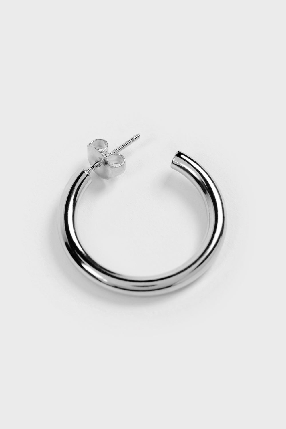 Silver 25mm thick perfect circle hoops_4