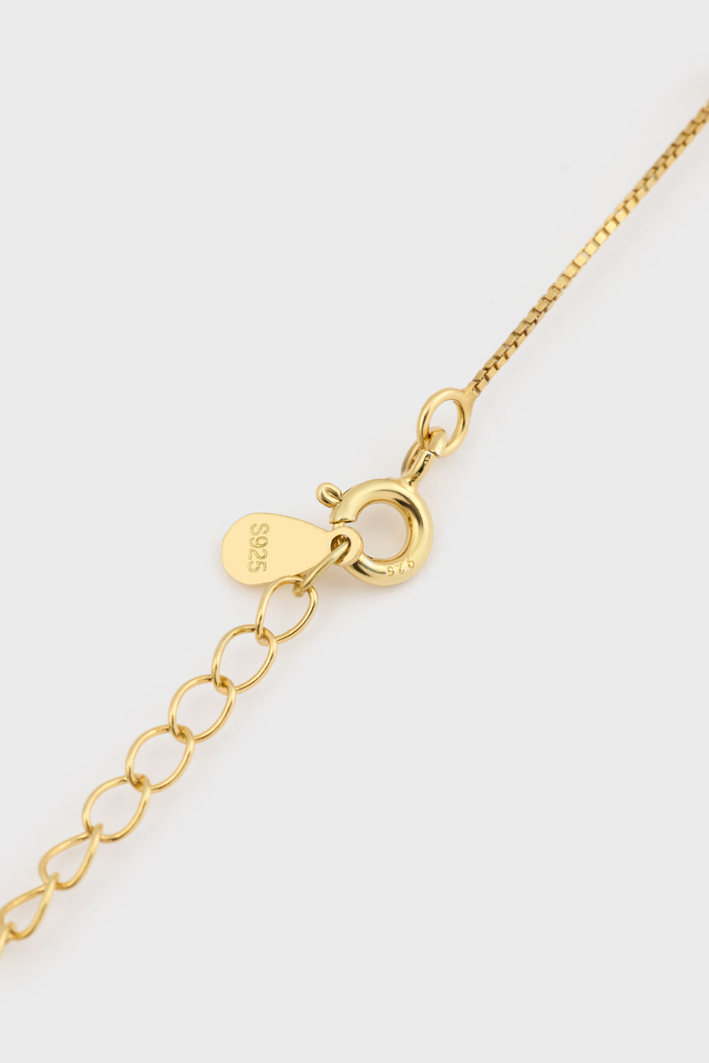 Gold droplet chain necklace_3
