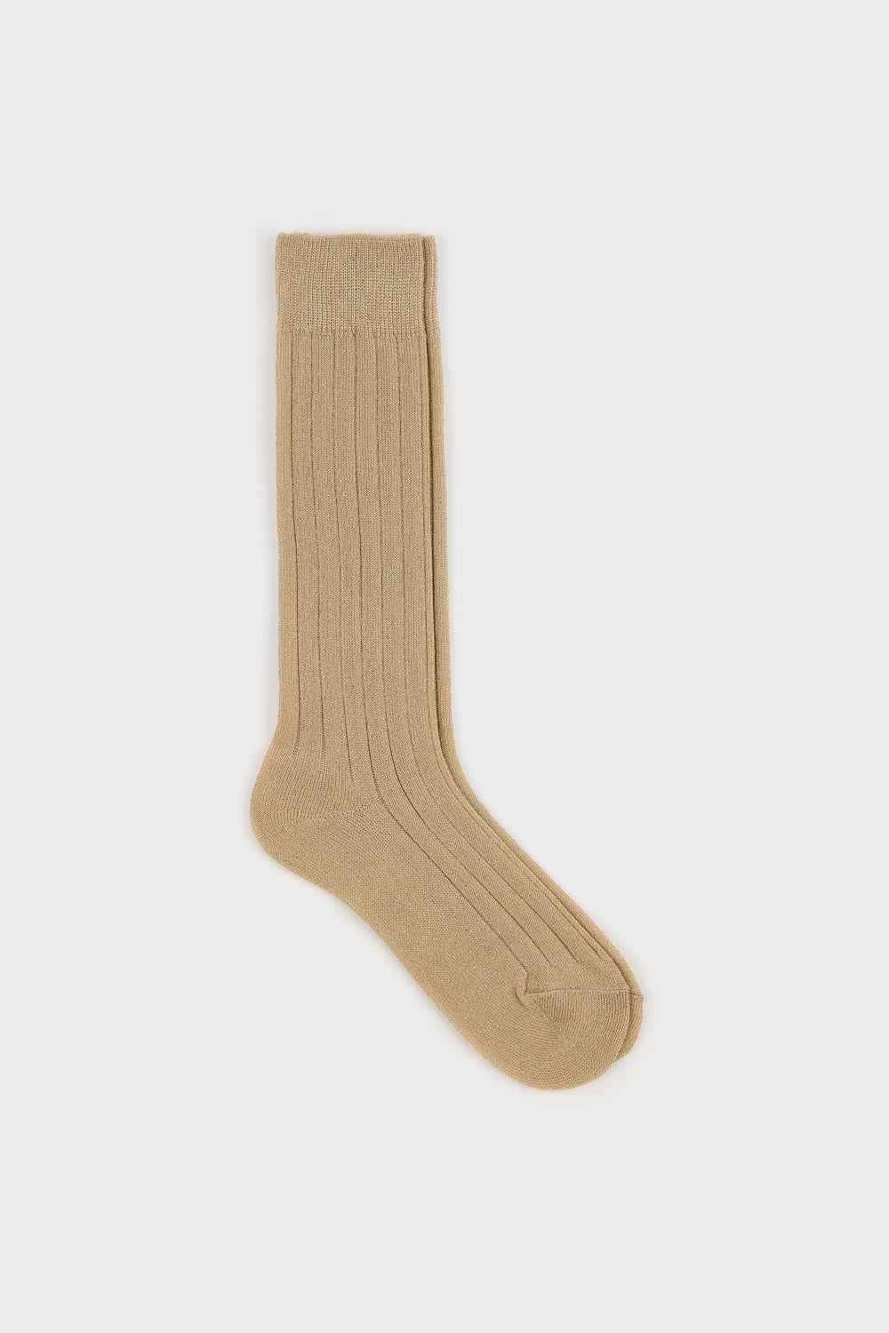 Gold glitter long ribbed socks_1