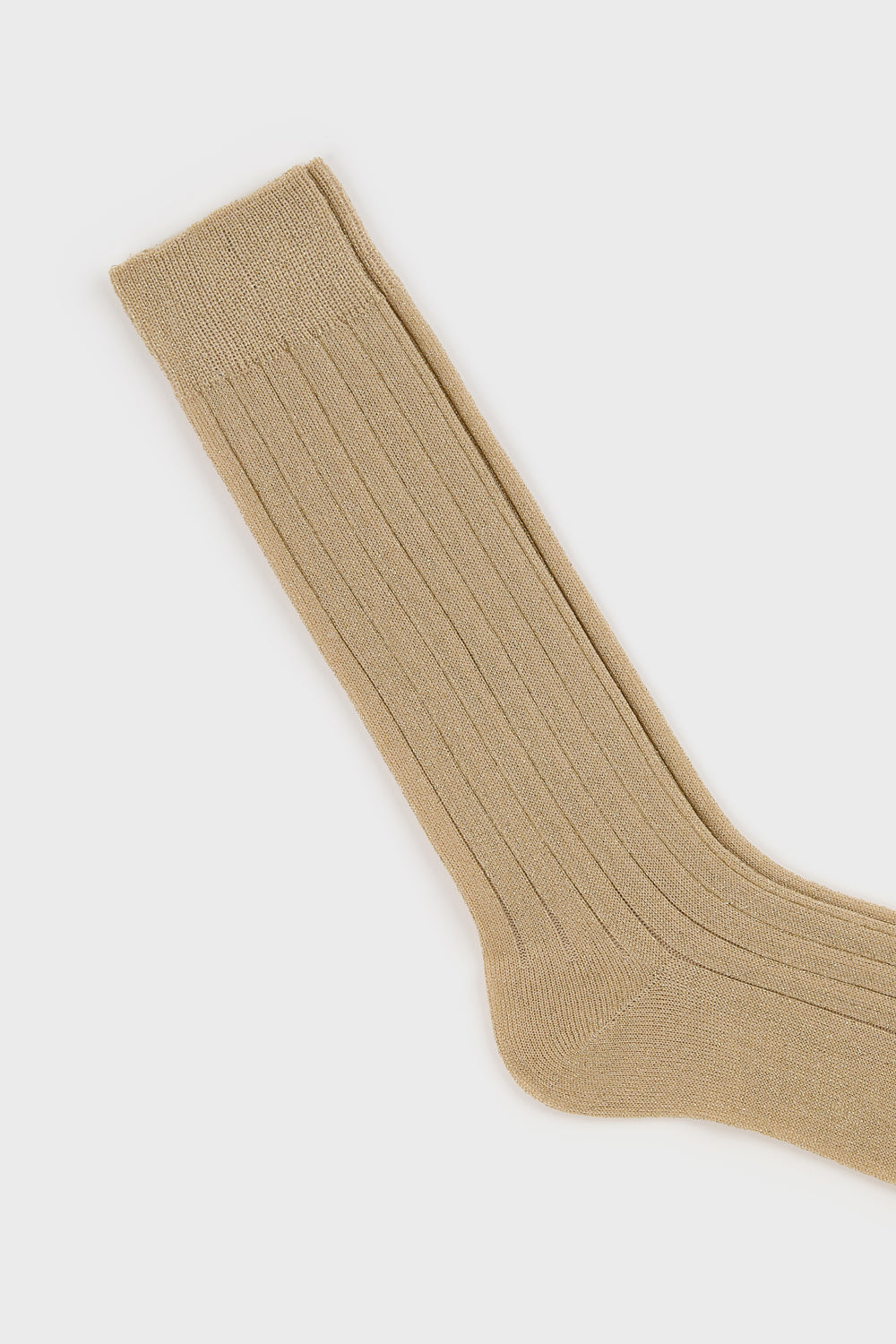 Gold glitter long ribbed socks_2