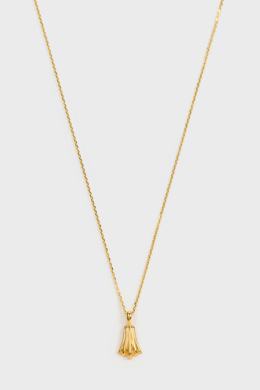 Gold layered fan necklace_1