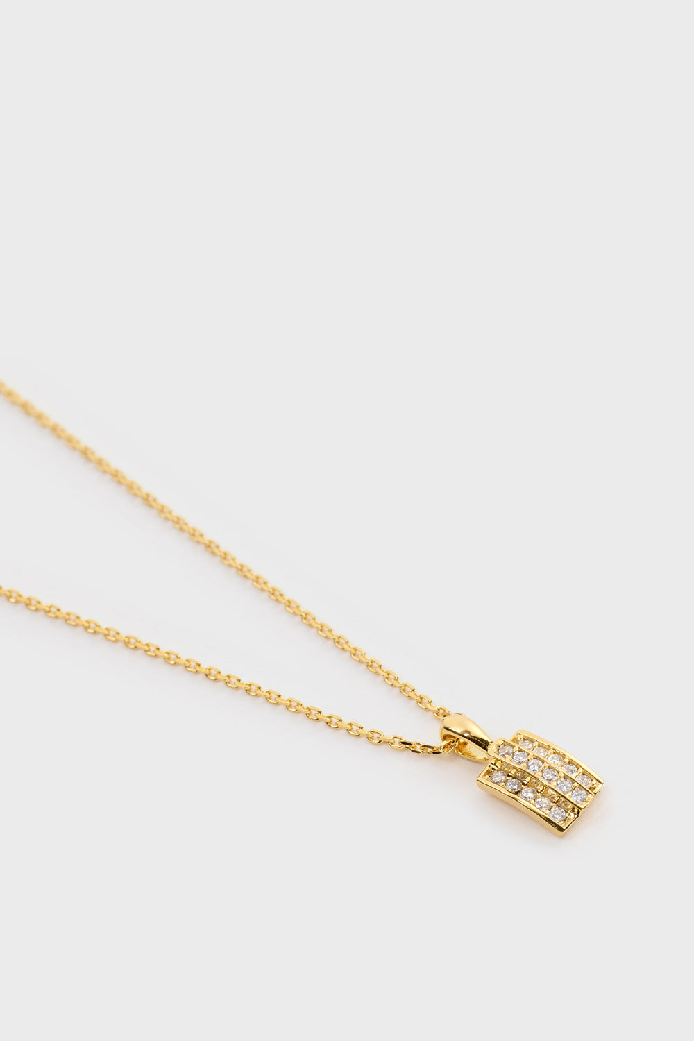 Gold triple line diamante necklace_3