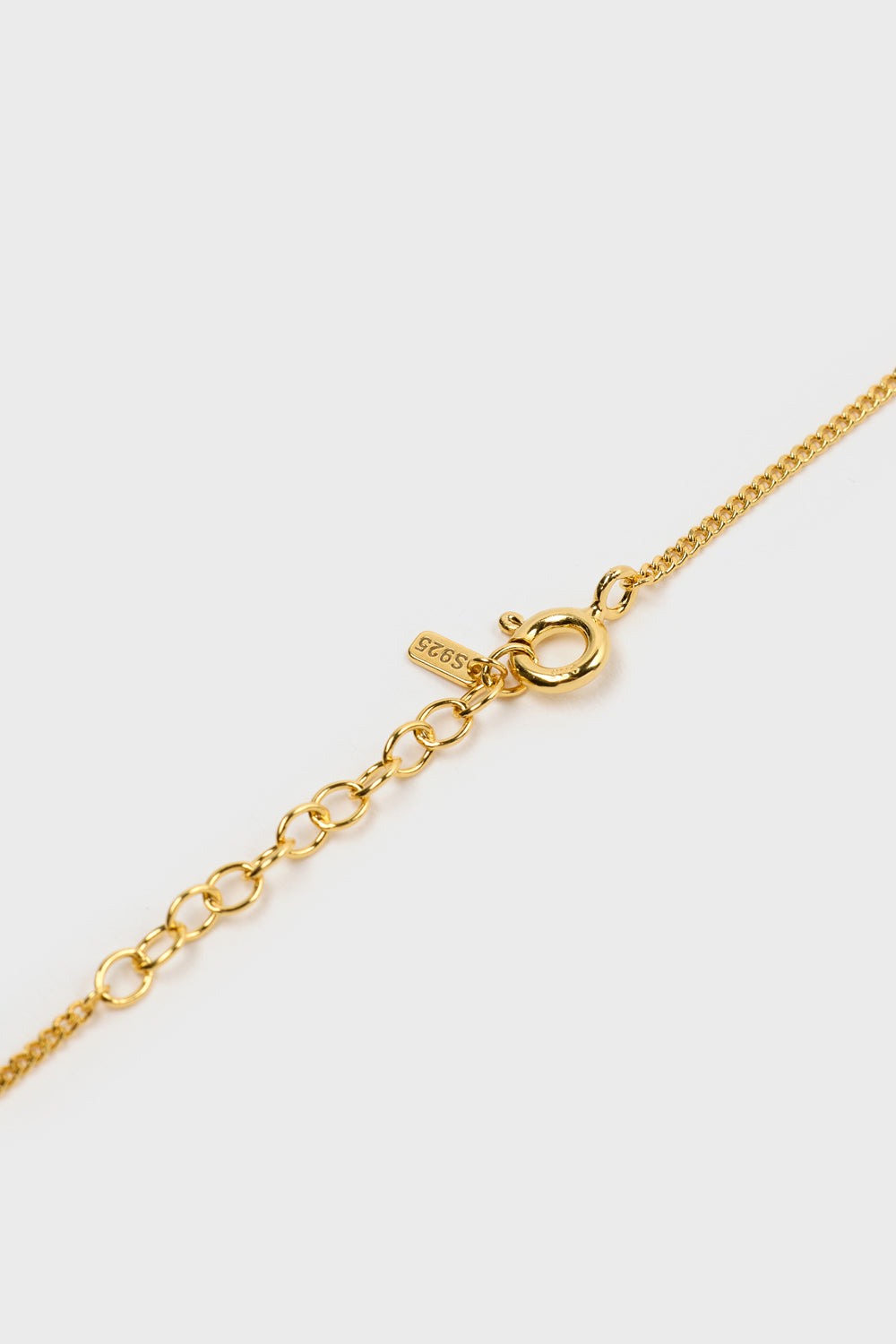 Gold triple pearl drop V necklace_4