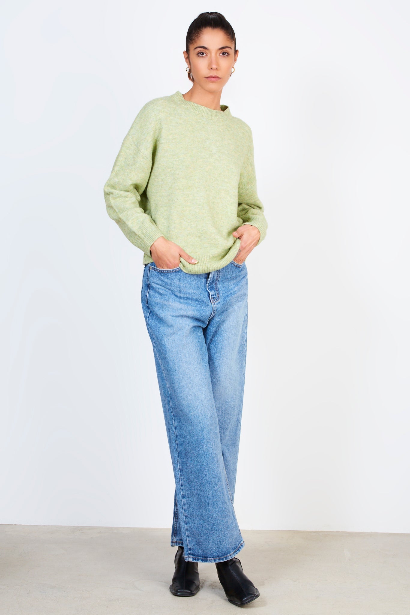 Green cashmere wool blend jumper_3