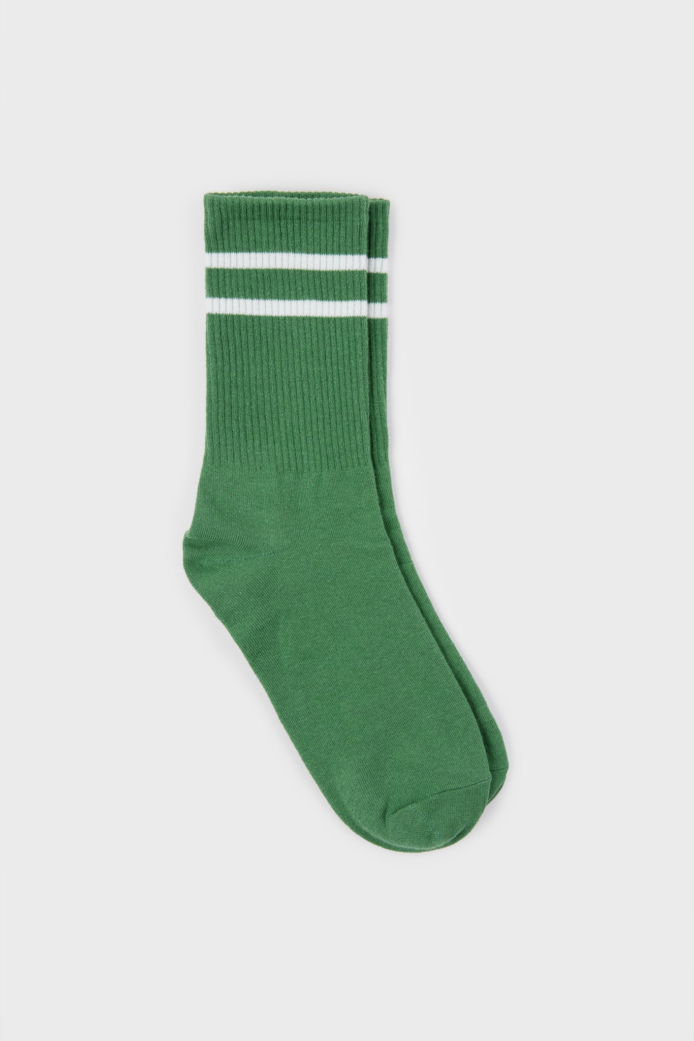 Green double varsity stripe socks_2