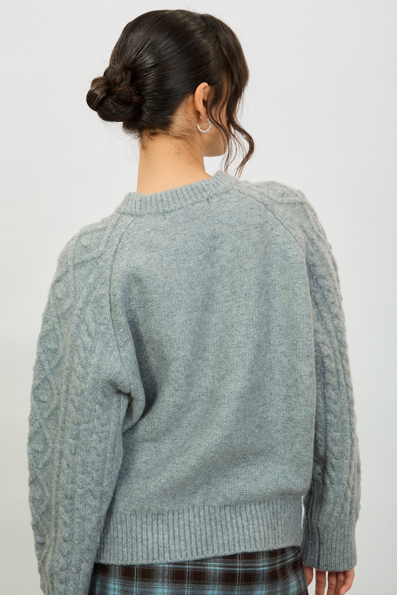 Grey diamond sleeve cable knit jumper_2
