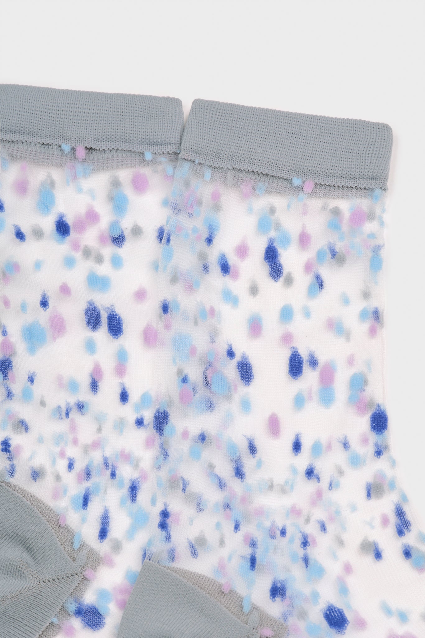 Grey sheer multicolour dot socks_4