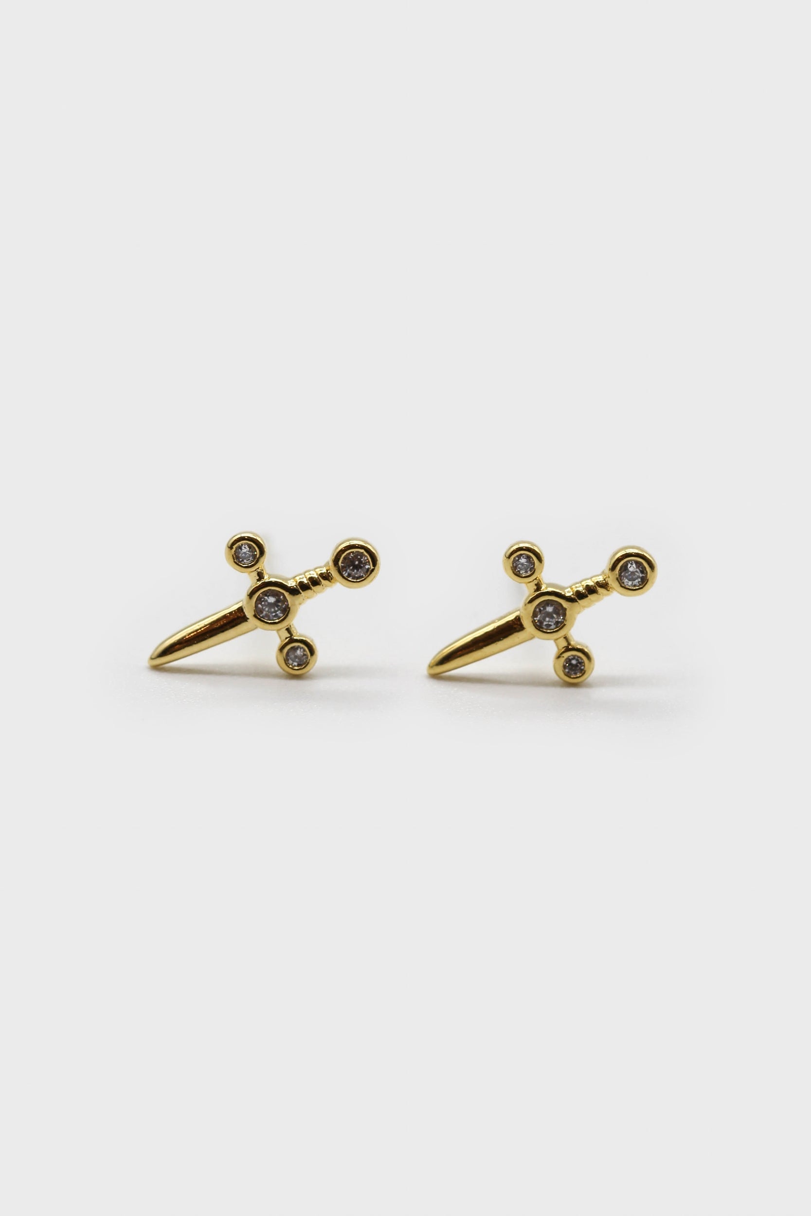 Gold diamante dagger stud earrings_1