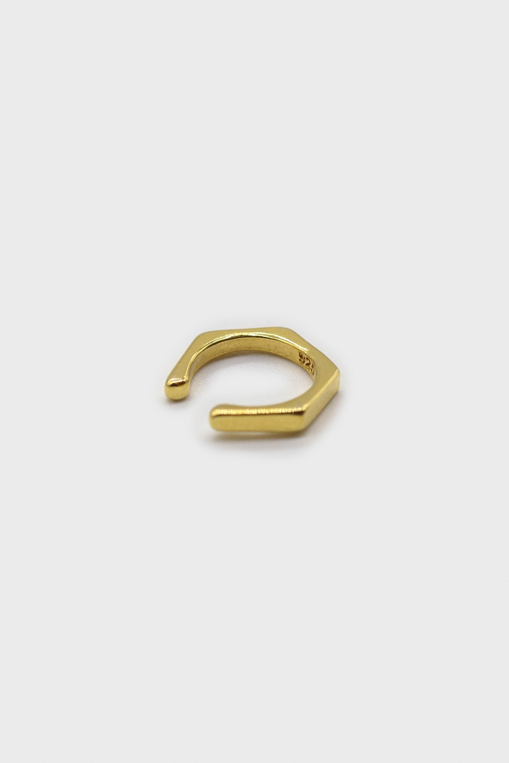 Gold hexagon ear cuff_1