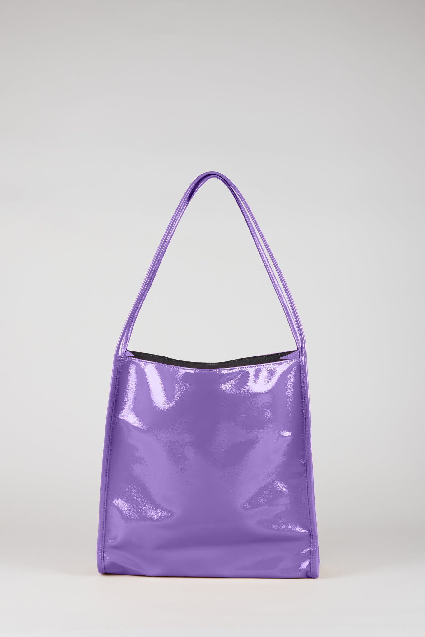 Lilac high shine PVC tote bag_2