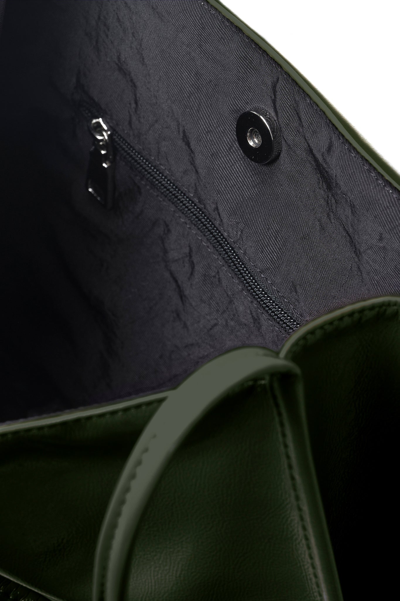 Dark green high shine PVC tote bag_5