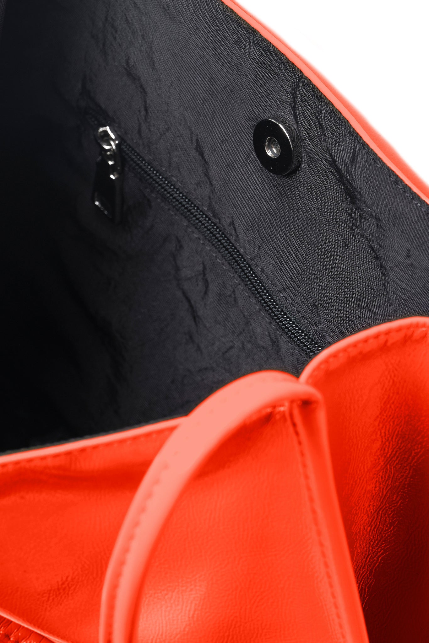 Orange high shine PVC tote bag_4