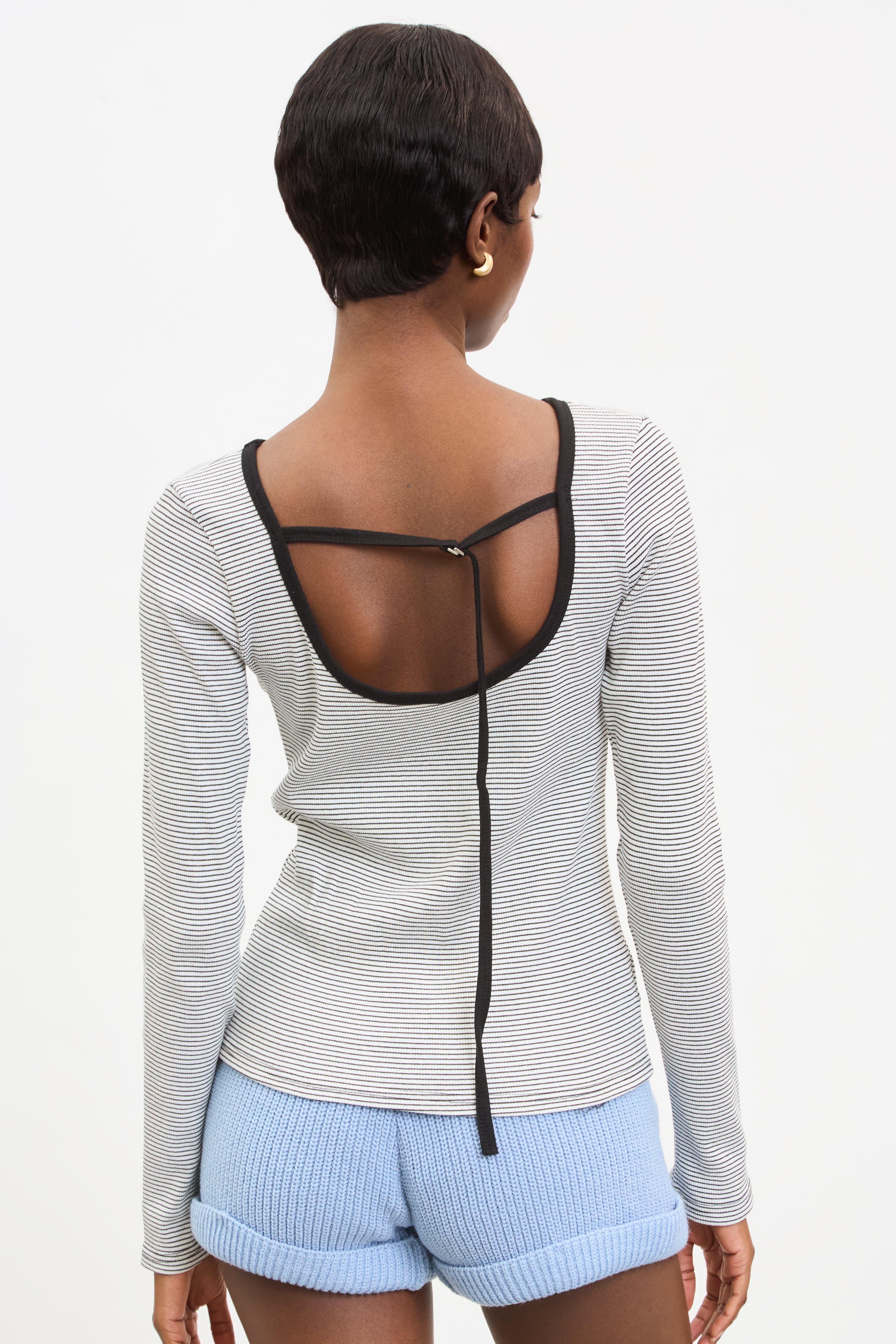 Ivory and black striped scoop back long sleeve top_2