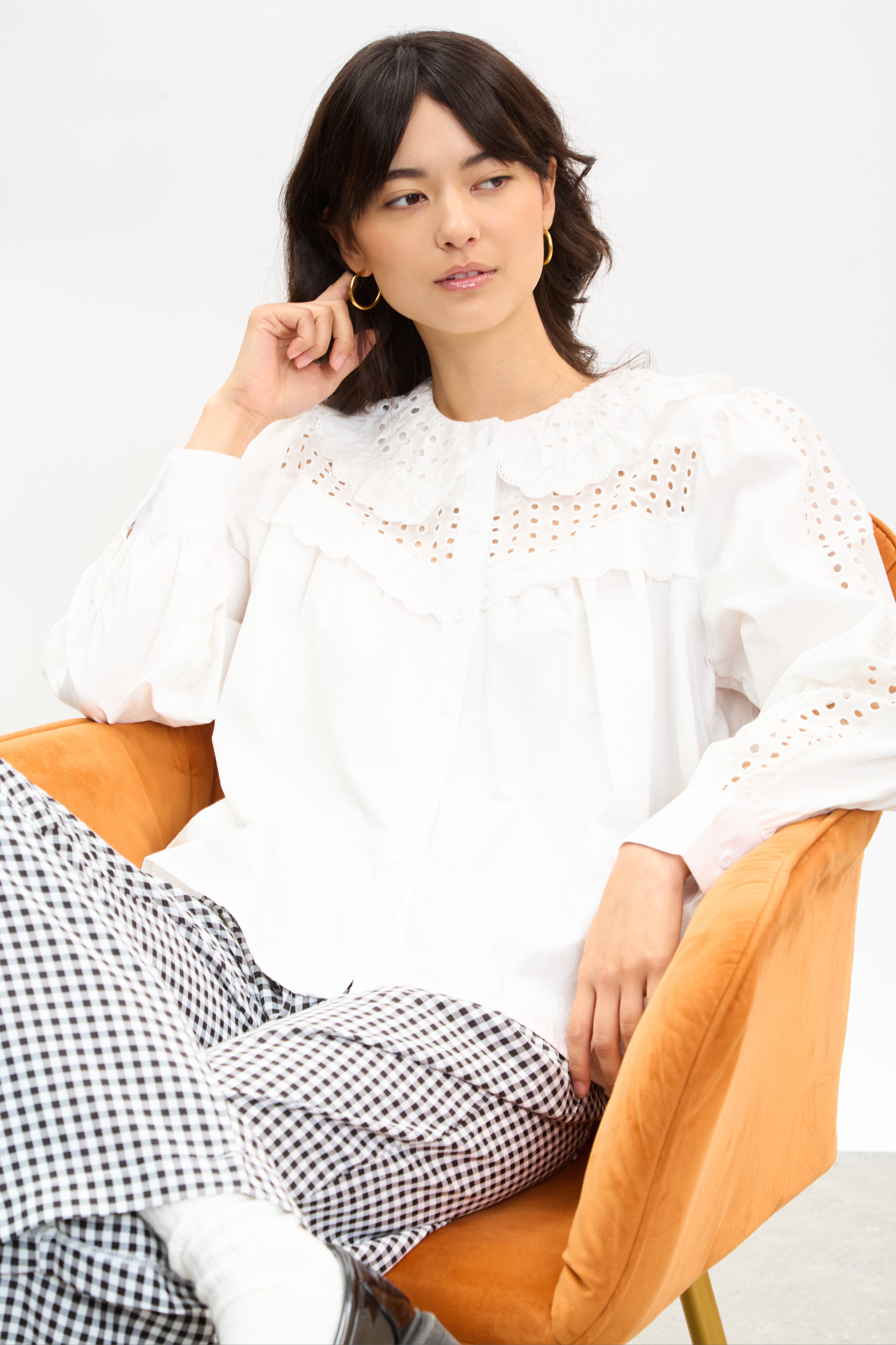 Ivory eyelet collar blouse_5