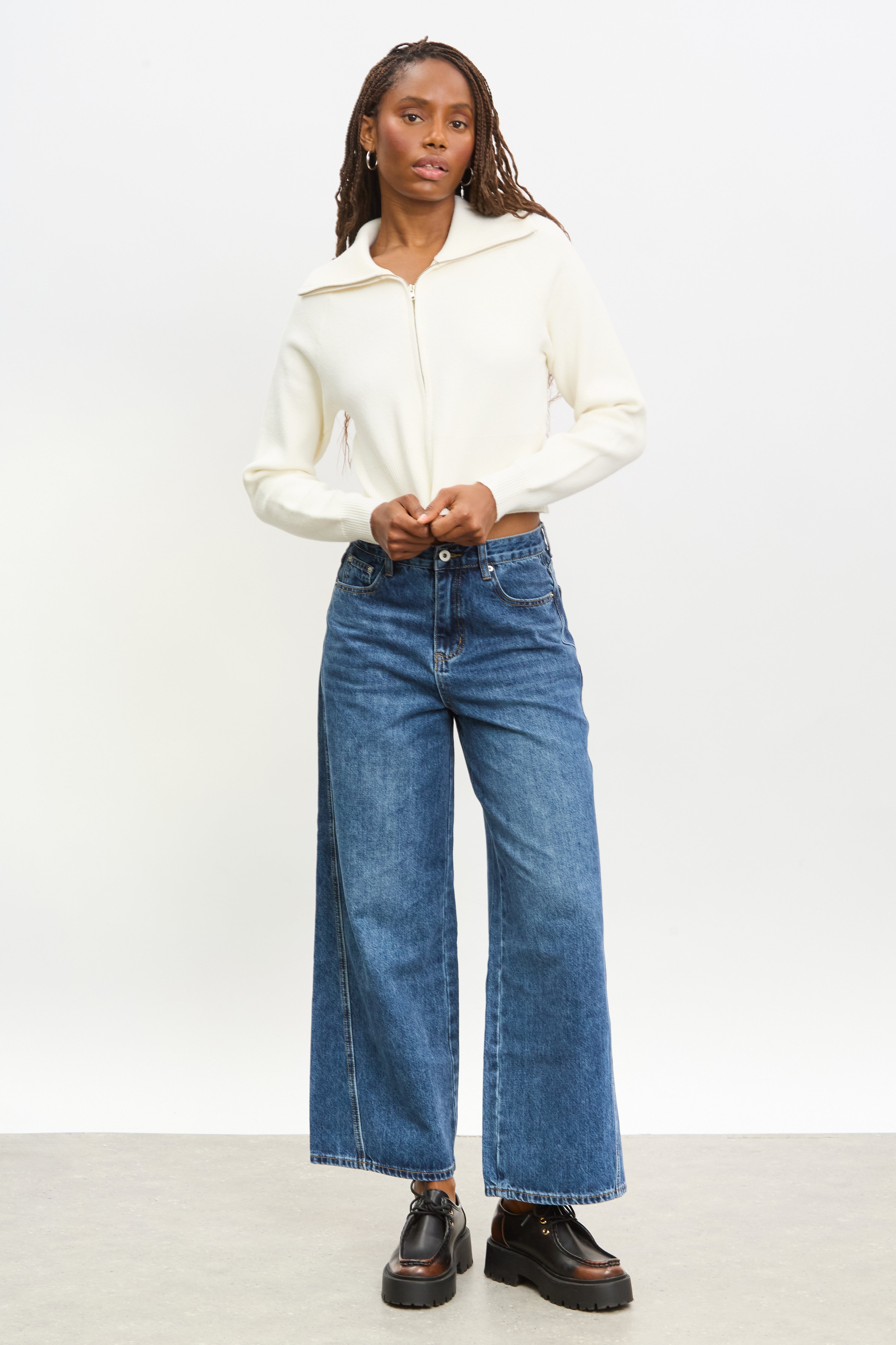 Ivory large wide collar cardigan_4