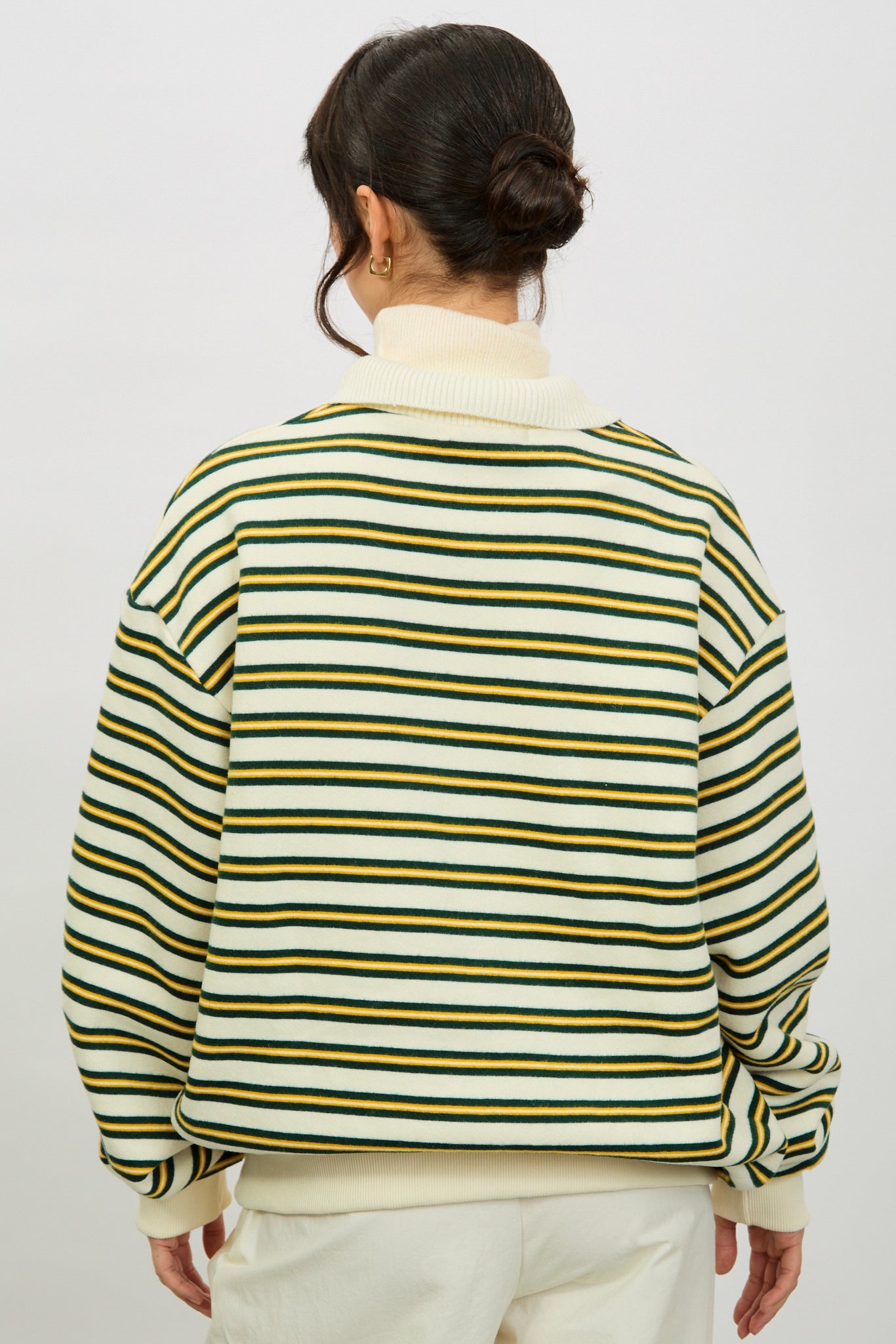 Ivory mustard and black striped rugby shirt_2