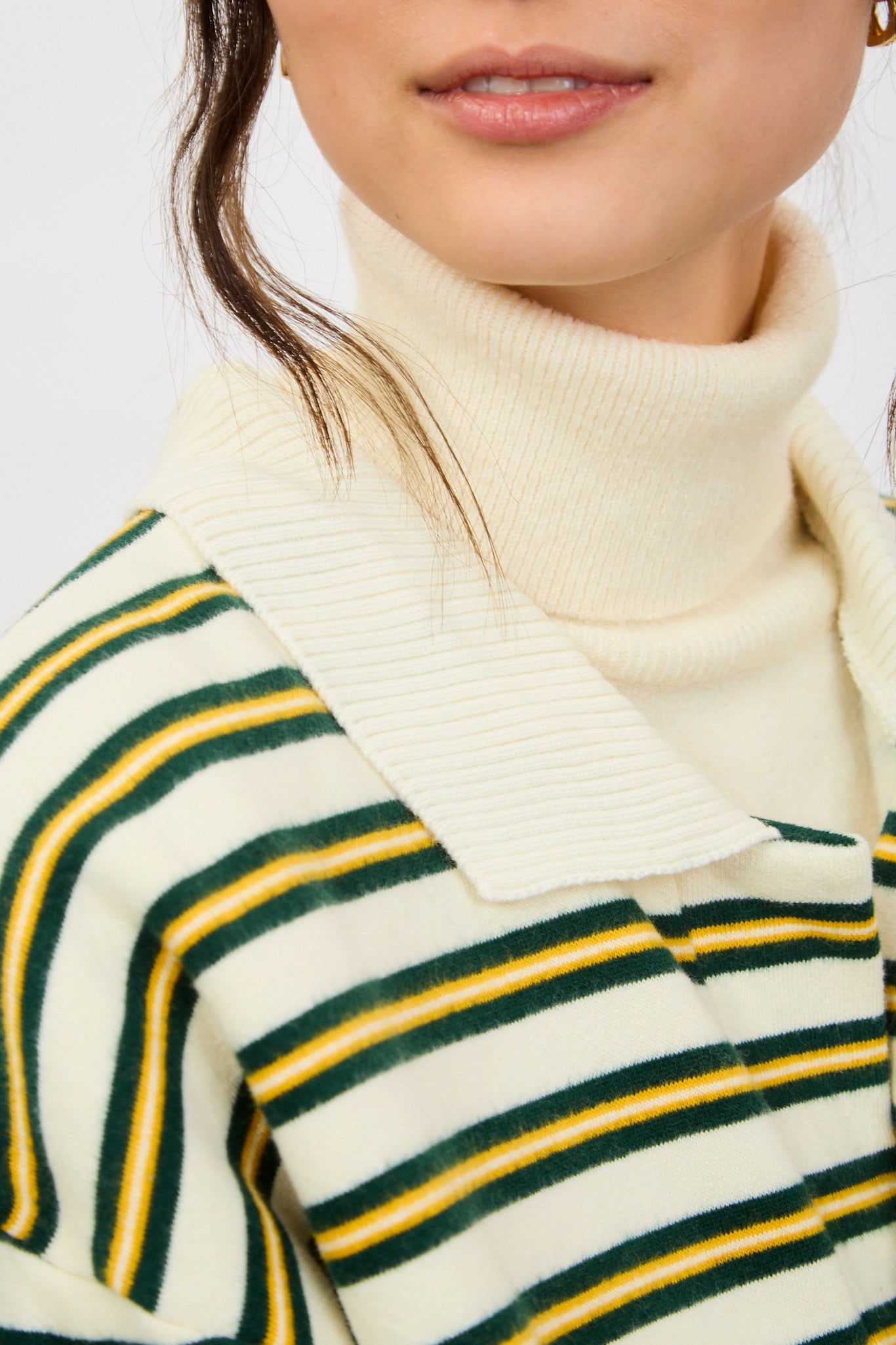 Ivory mustard and black striped rugby shirt_3
