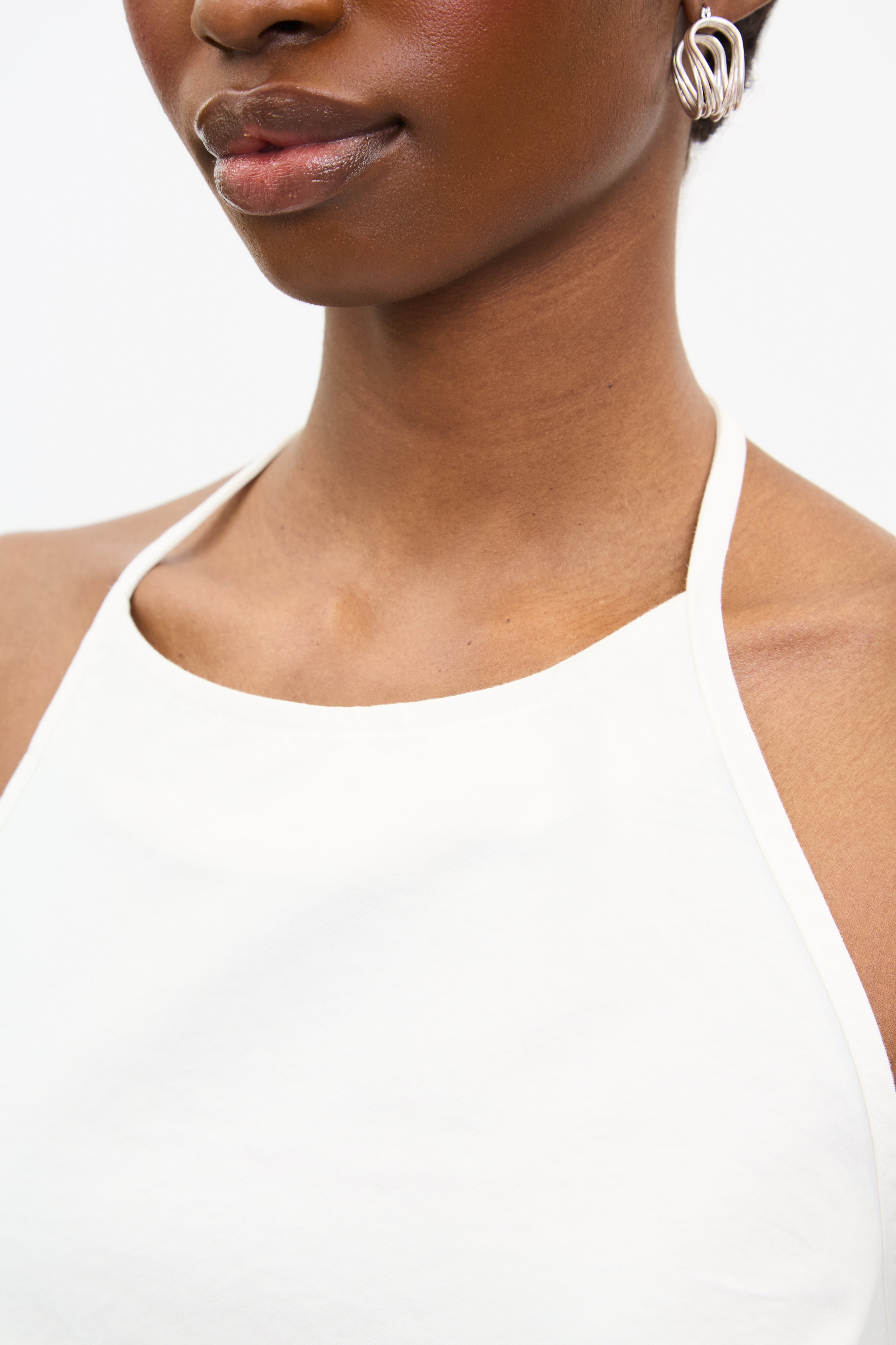 Ivory open back halter neck top_3