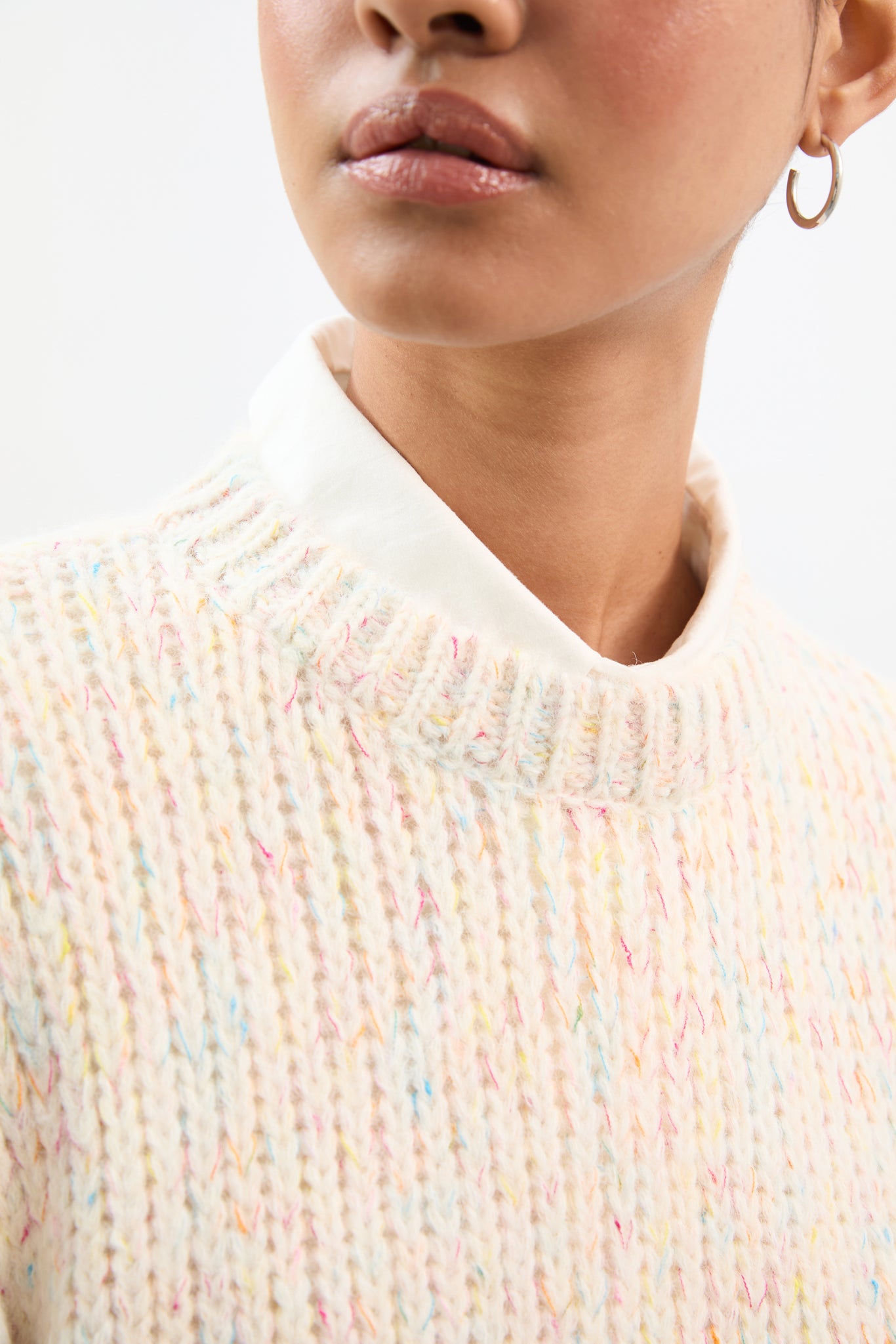 Ivory rainbow fleck smooth jumper_3