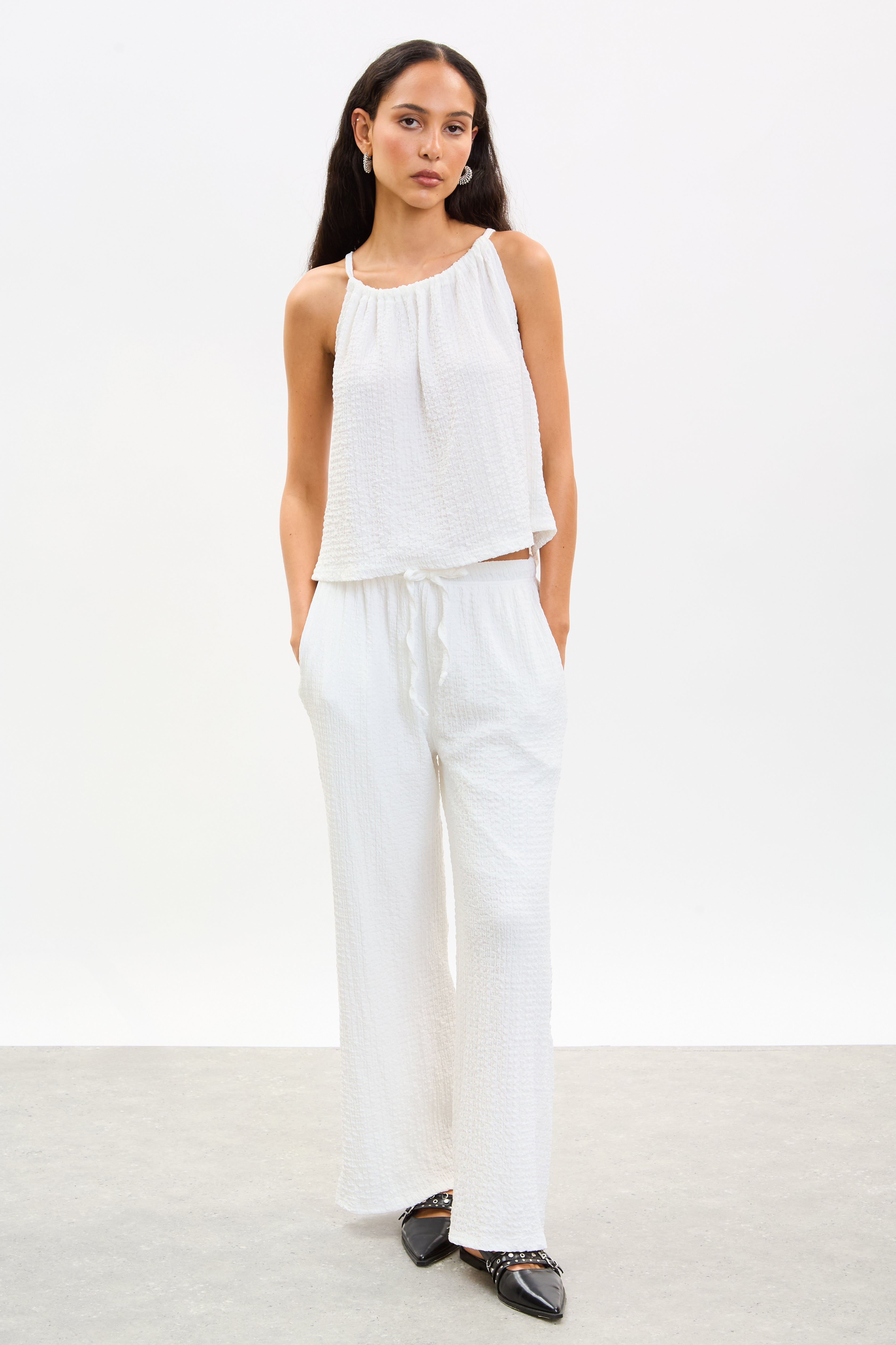 Ivory textured trousers_4