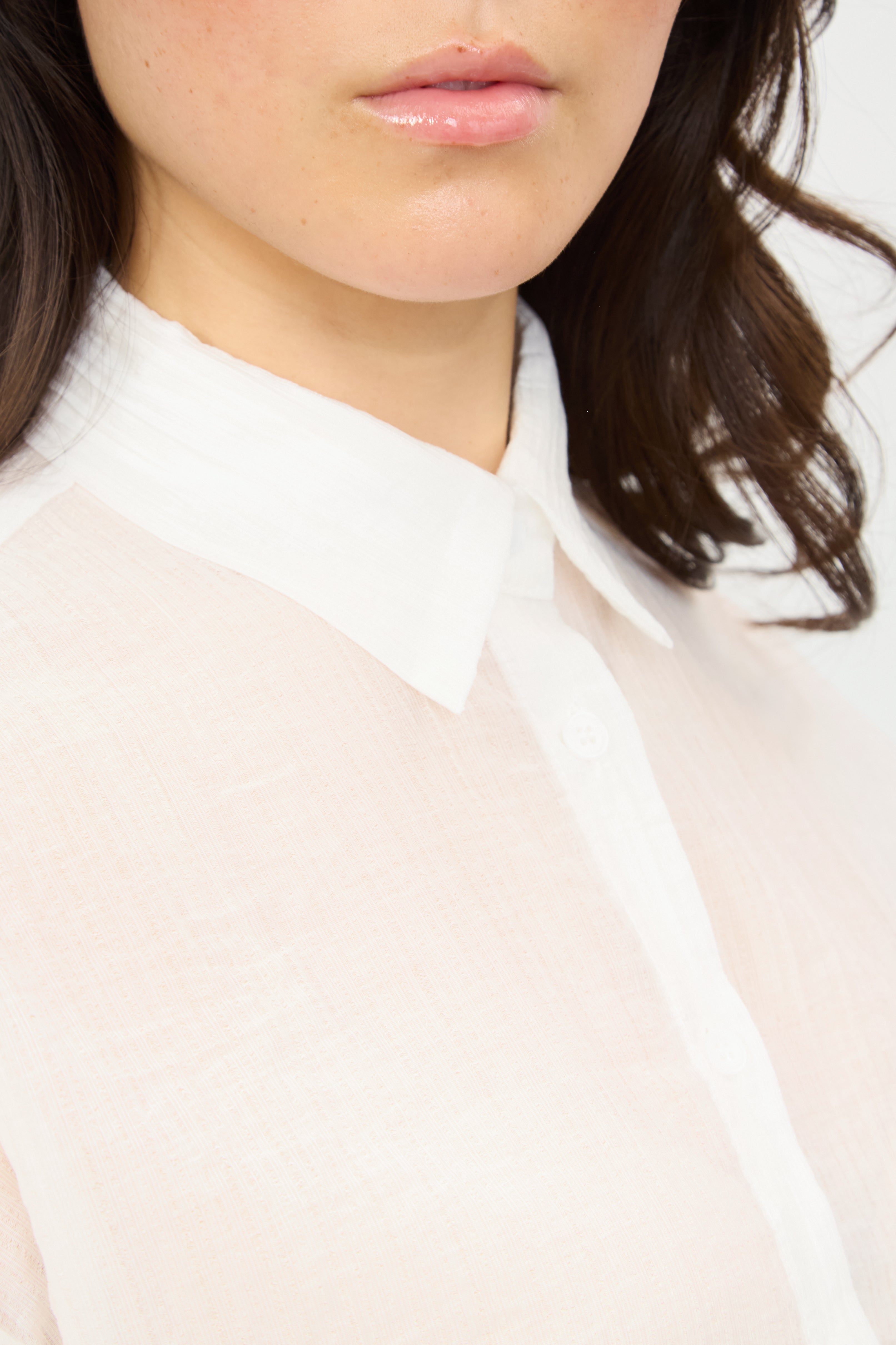 Ivory textured semi sheer shirt_3