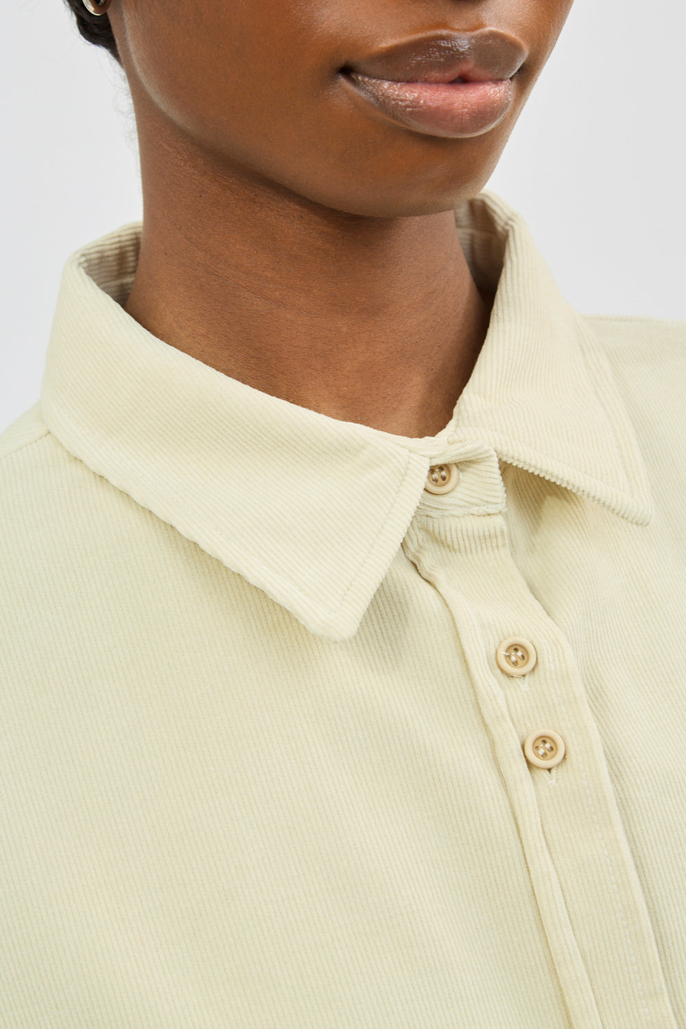 Ivory thin wale double button corduroy shirt_3