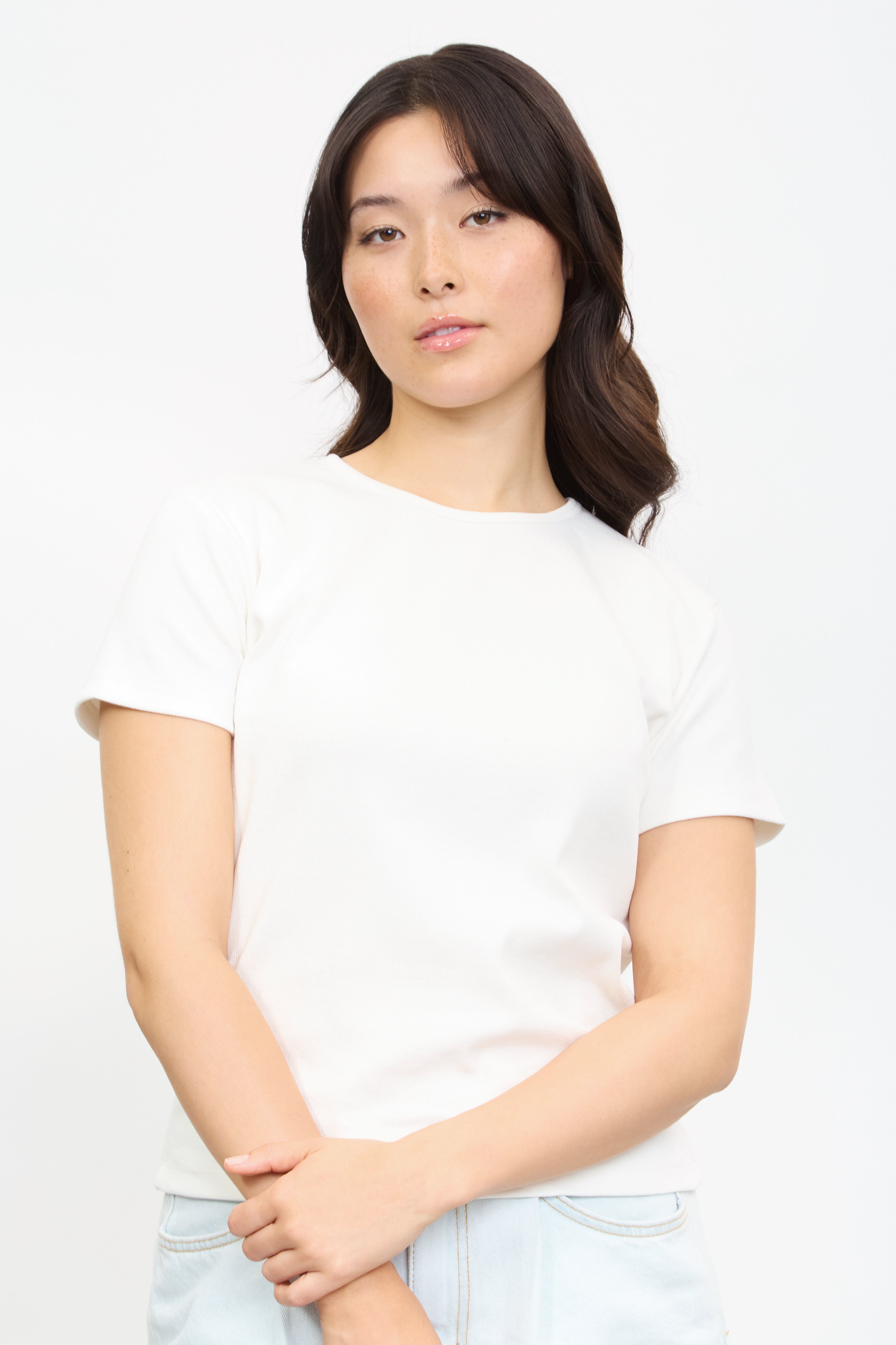 Ivory tiny ribbed t-shirt_1