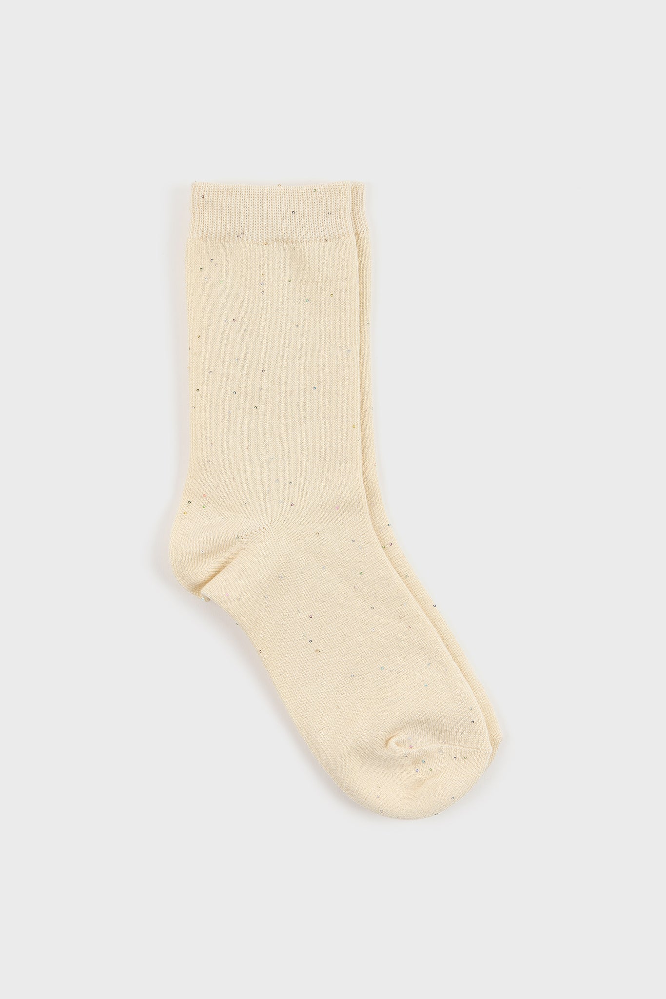 Ivory tiny sequin socks_1