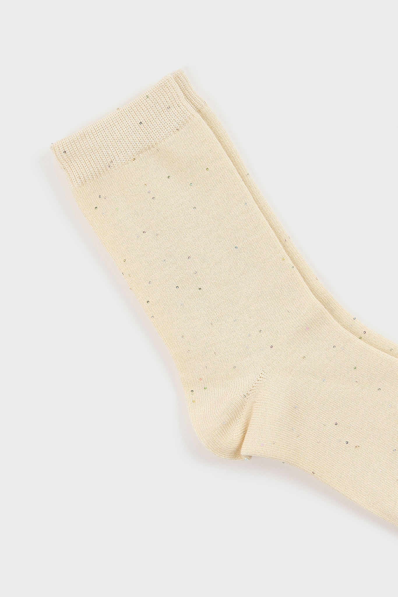 Ivory tiny sequin socks_2