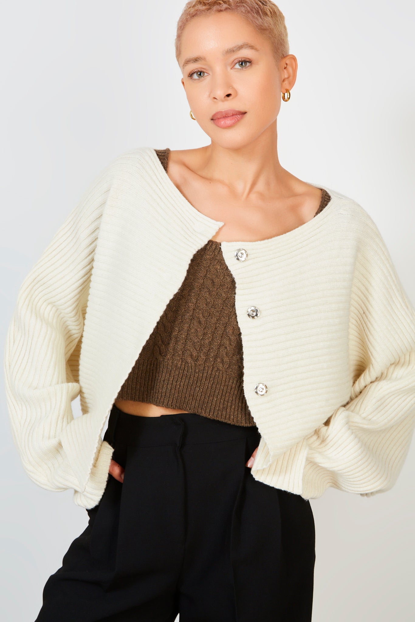 Ivory horizontal rib wool blend jumper_5