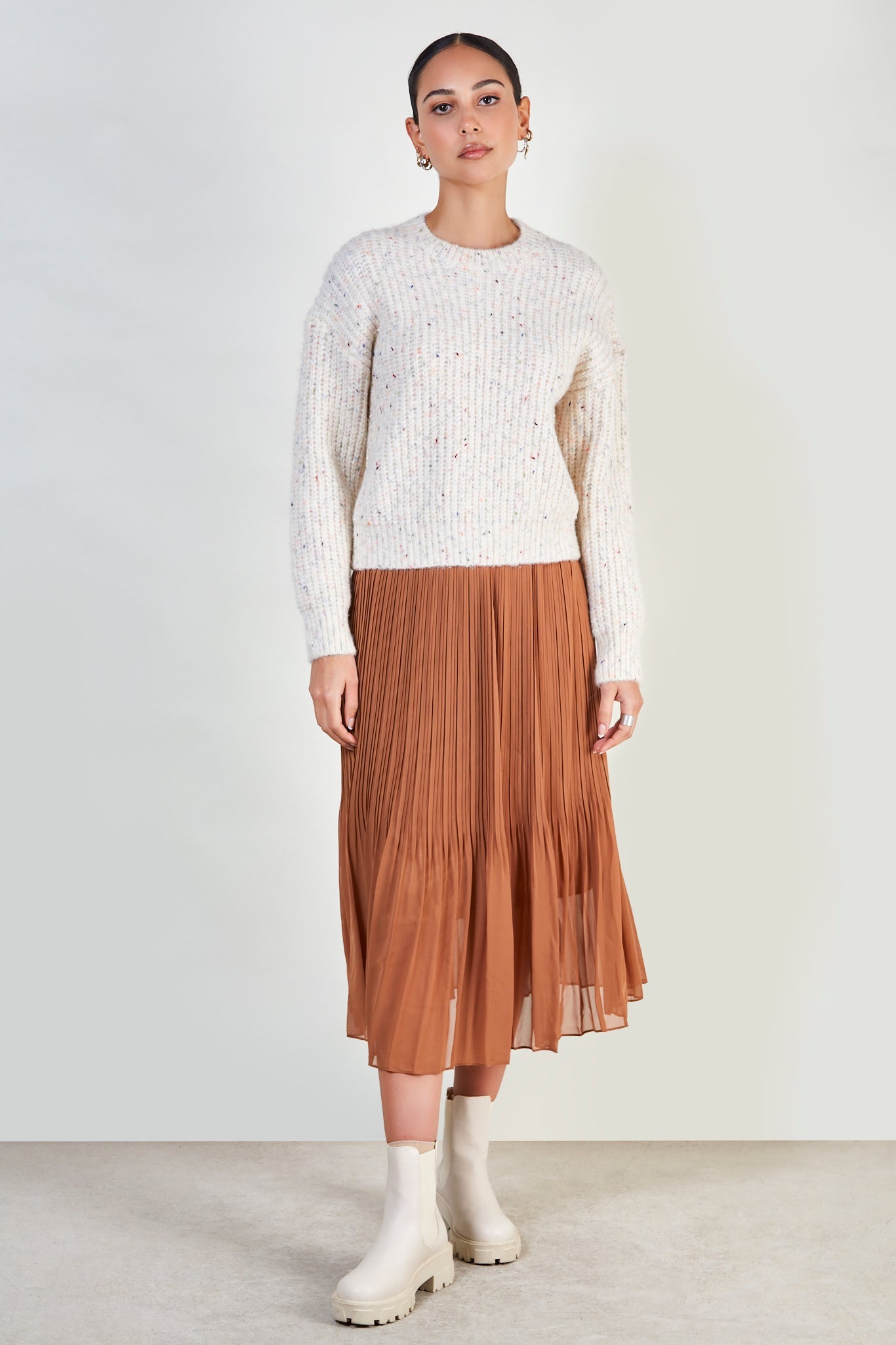 Ivory rainbow fleck ribbed jumper_2