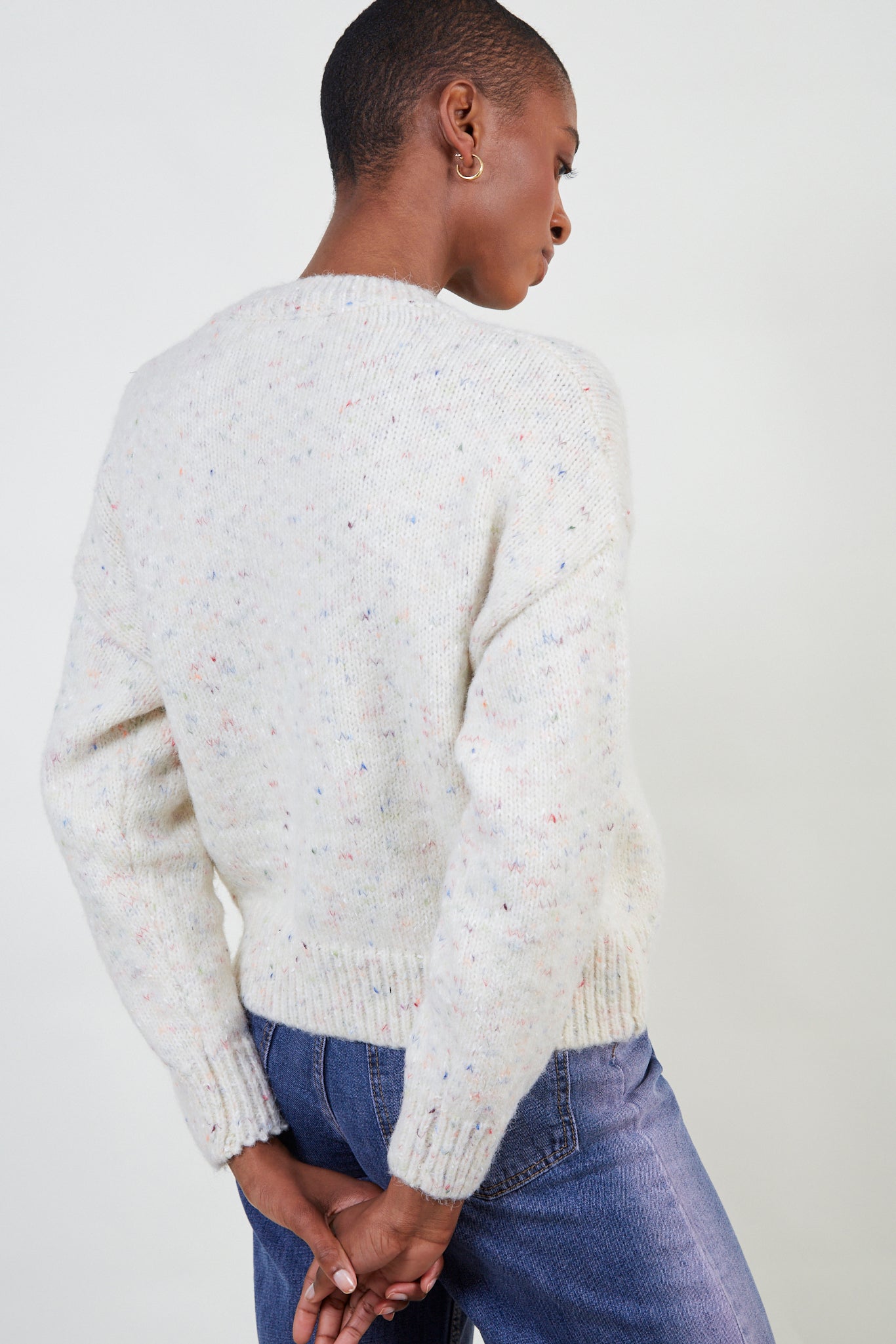 Ivory rainbow fleck smooth jumper_4